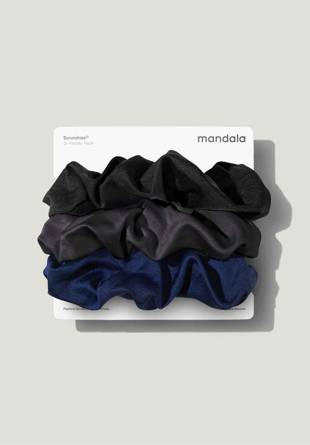 Scrunchies Set - Black/Navy/Pewter