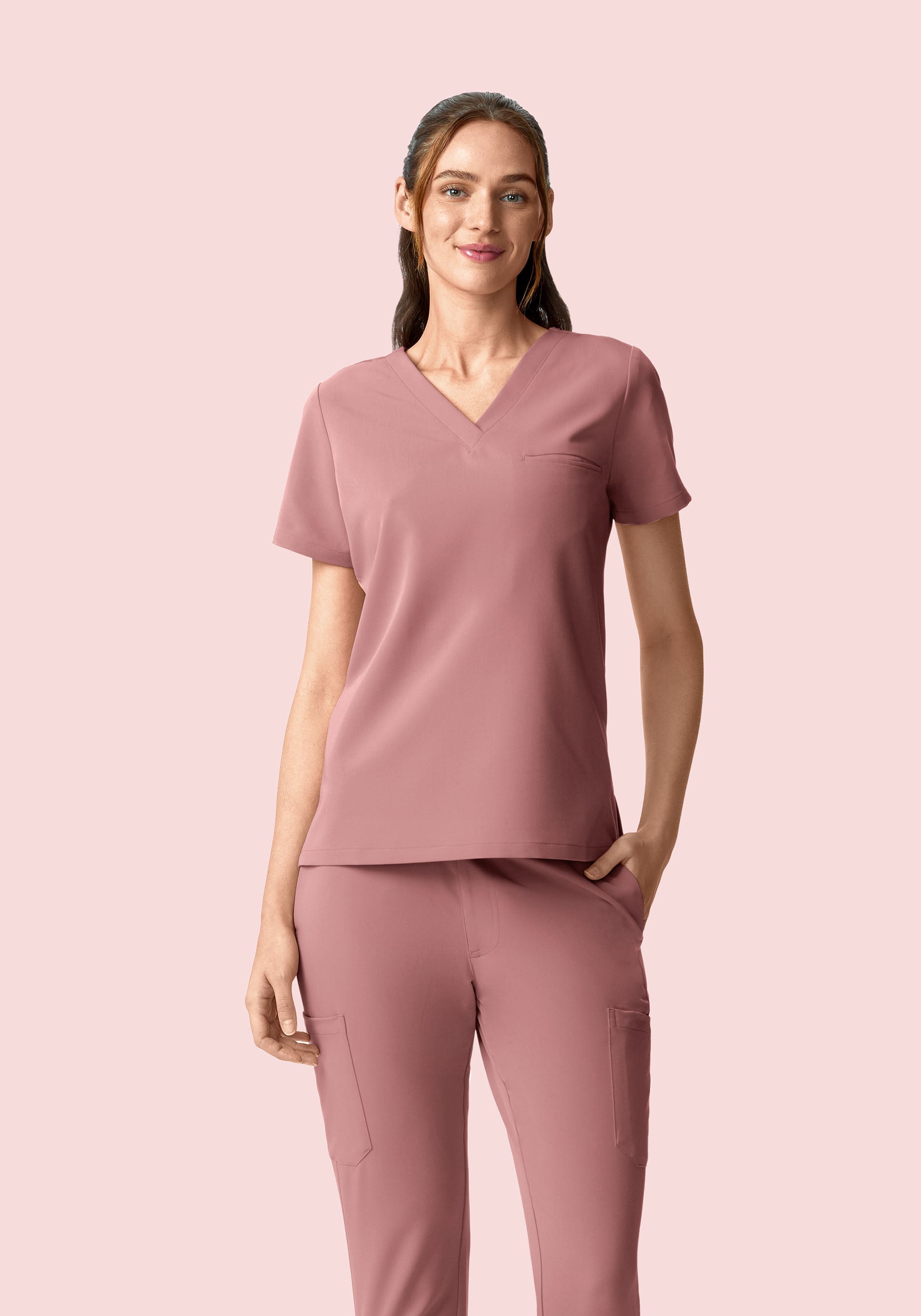 Women's V-Neck 1-Pocket Scrub Top - Sienna | Mandala Scrubs