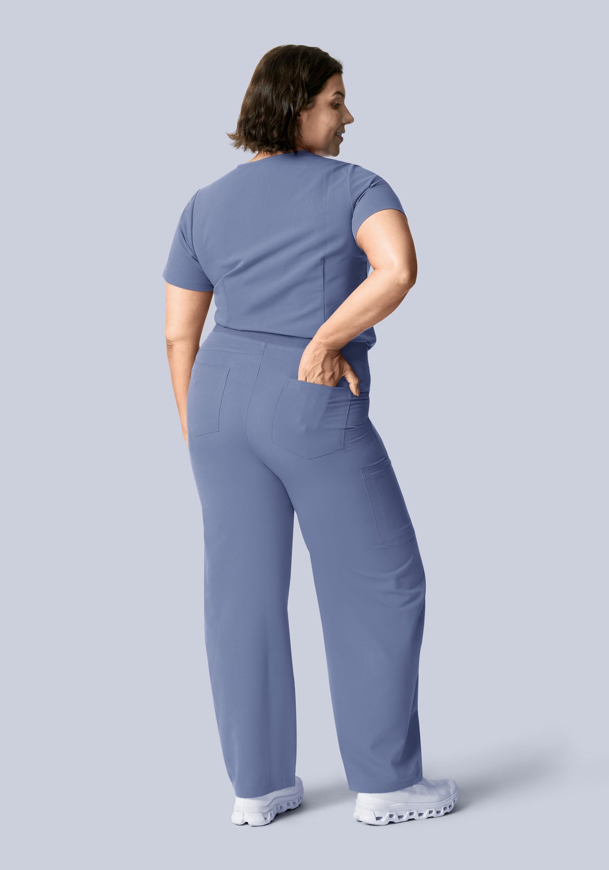 Mid-Rise Barrel Pants Periwinkle