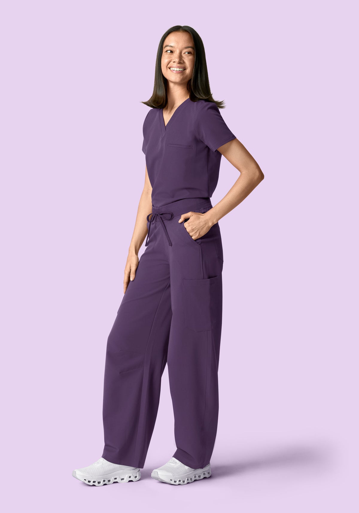 Mid-Rise Barrel Pants Dewberry
