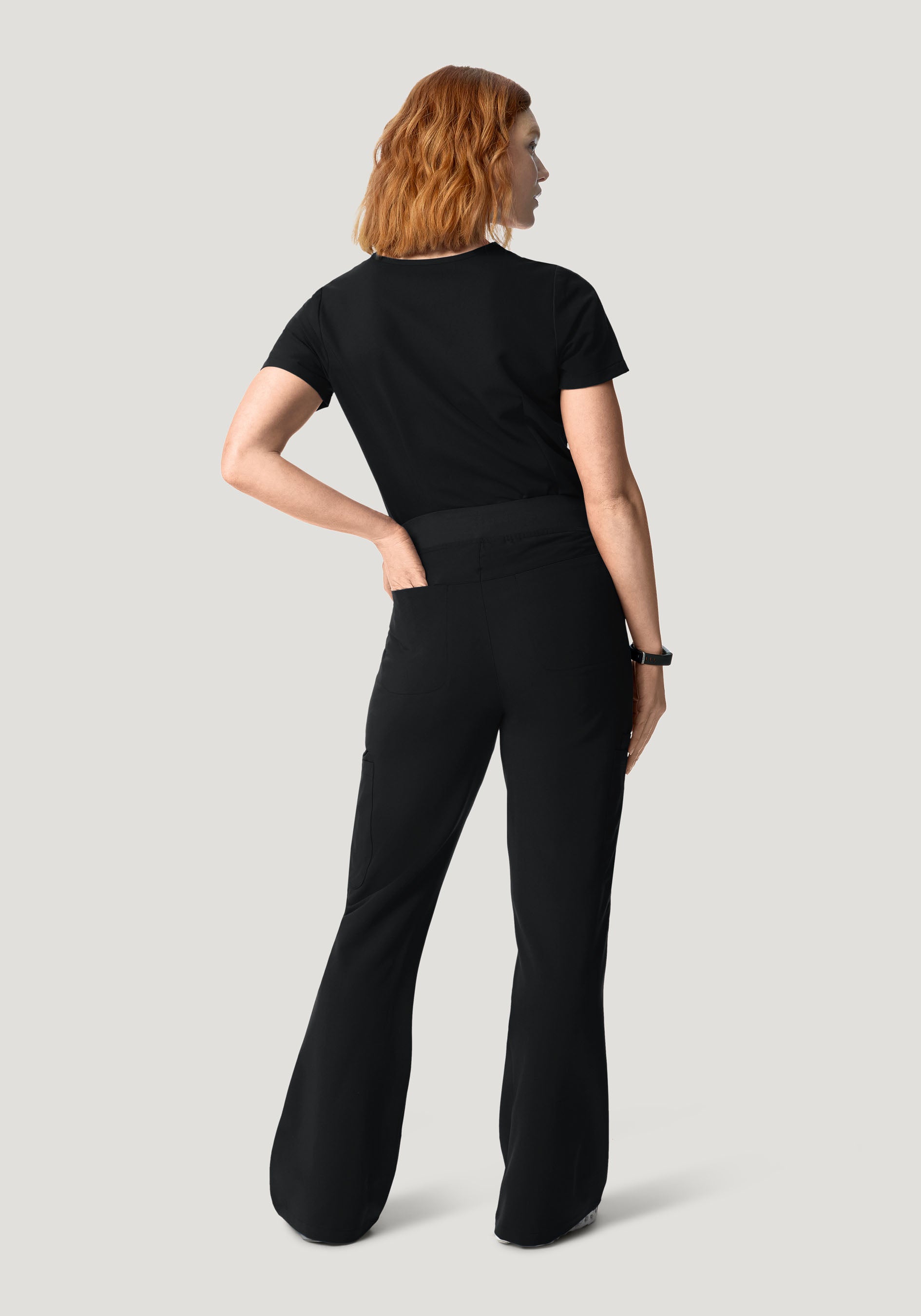 High Waisted Flares Black