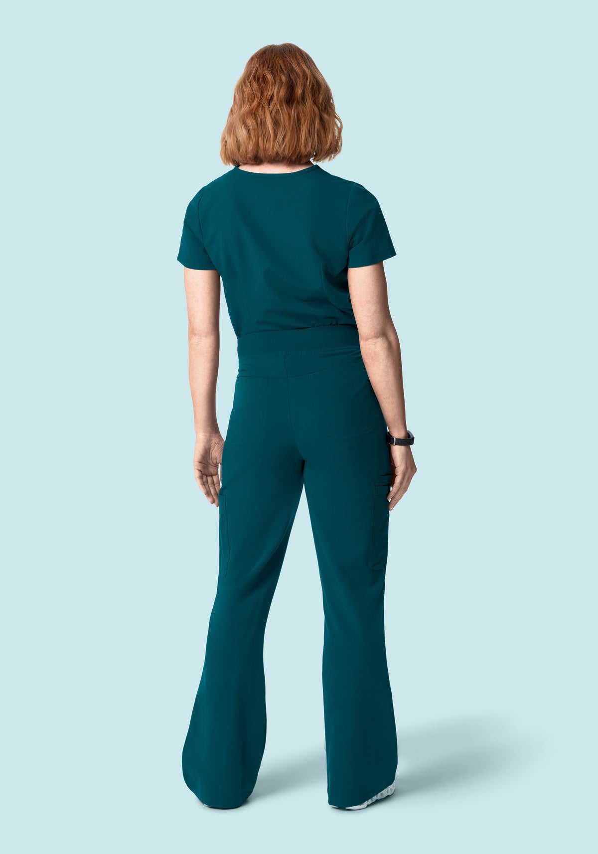 High Waisted Flares Caribbean Blue