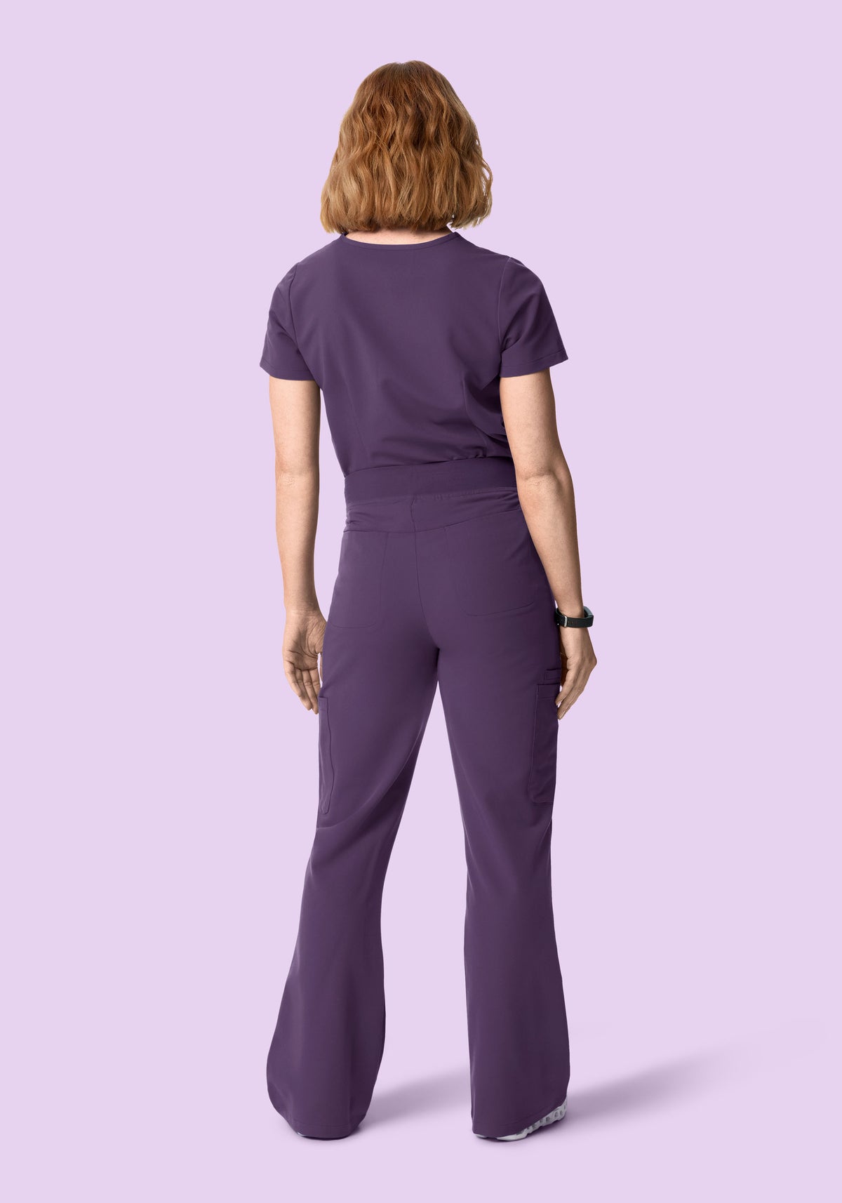 High Waisted Flares Dewberry