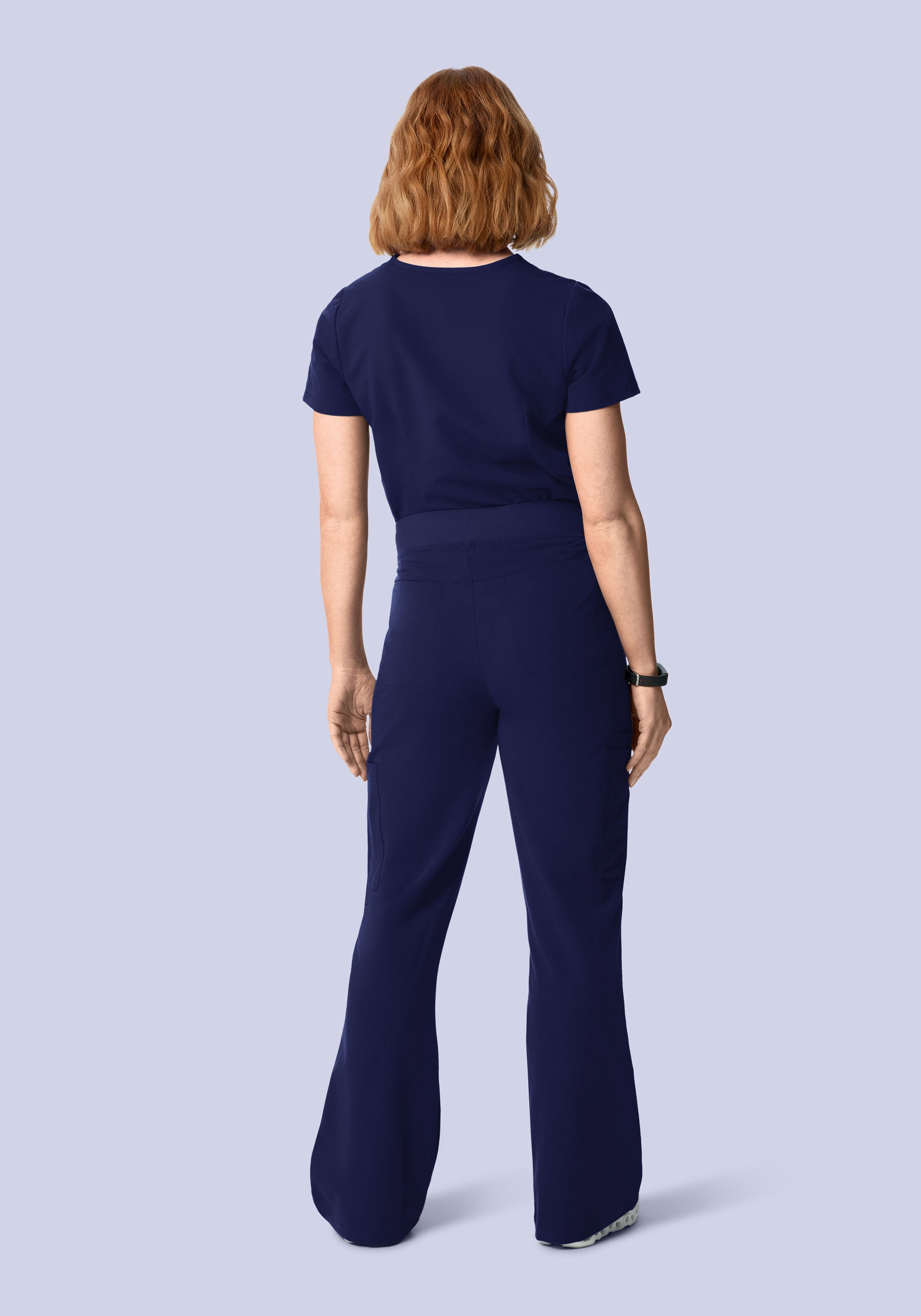 High Waisted Flares Navy