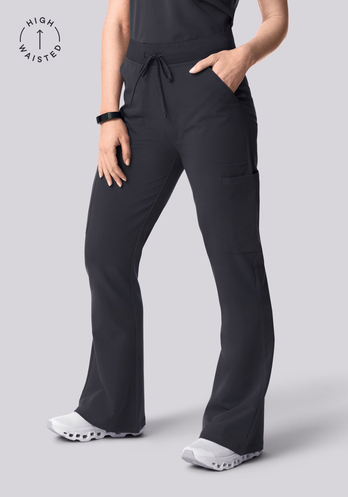 High Waisted Flares Pewter