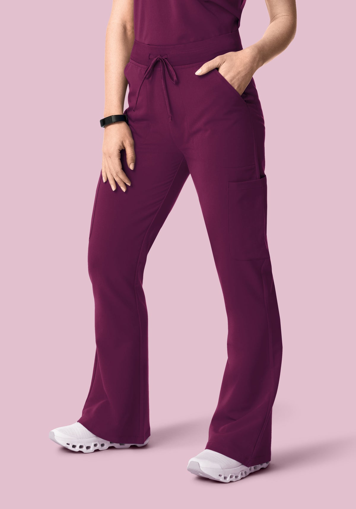 High Waisted Flares Plum