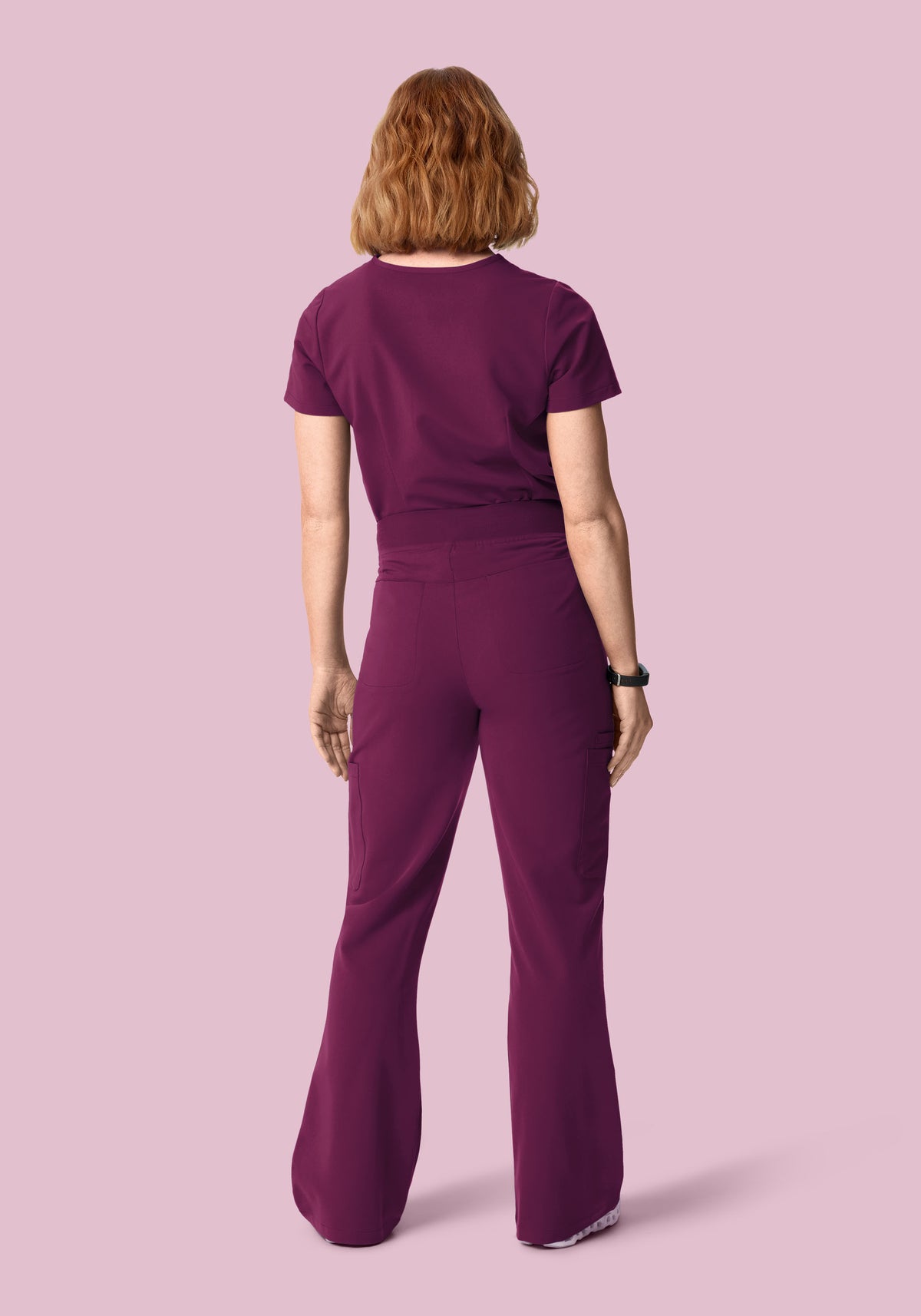 High Waisted Flares Plum