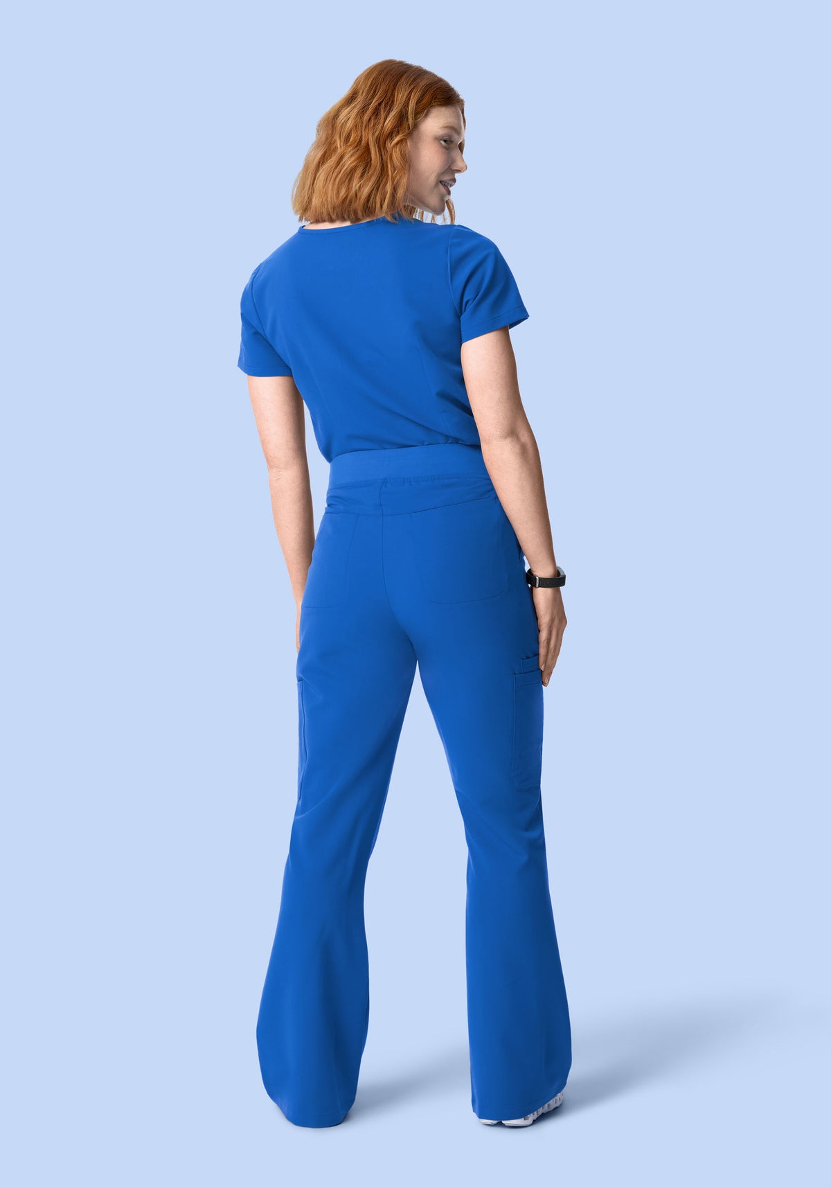 High Waisted Flares Royal Blue