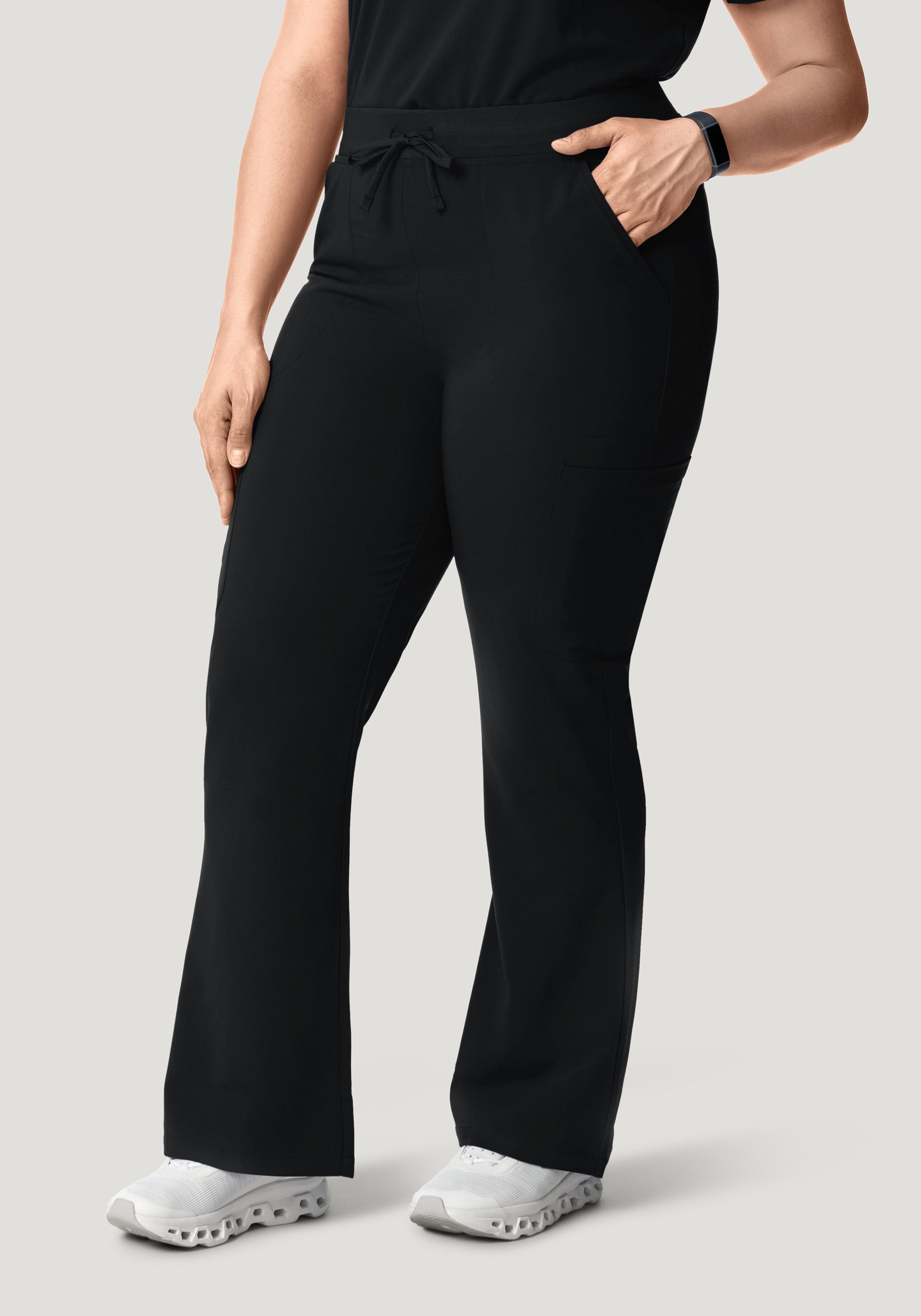 High Waisted Flares Black