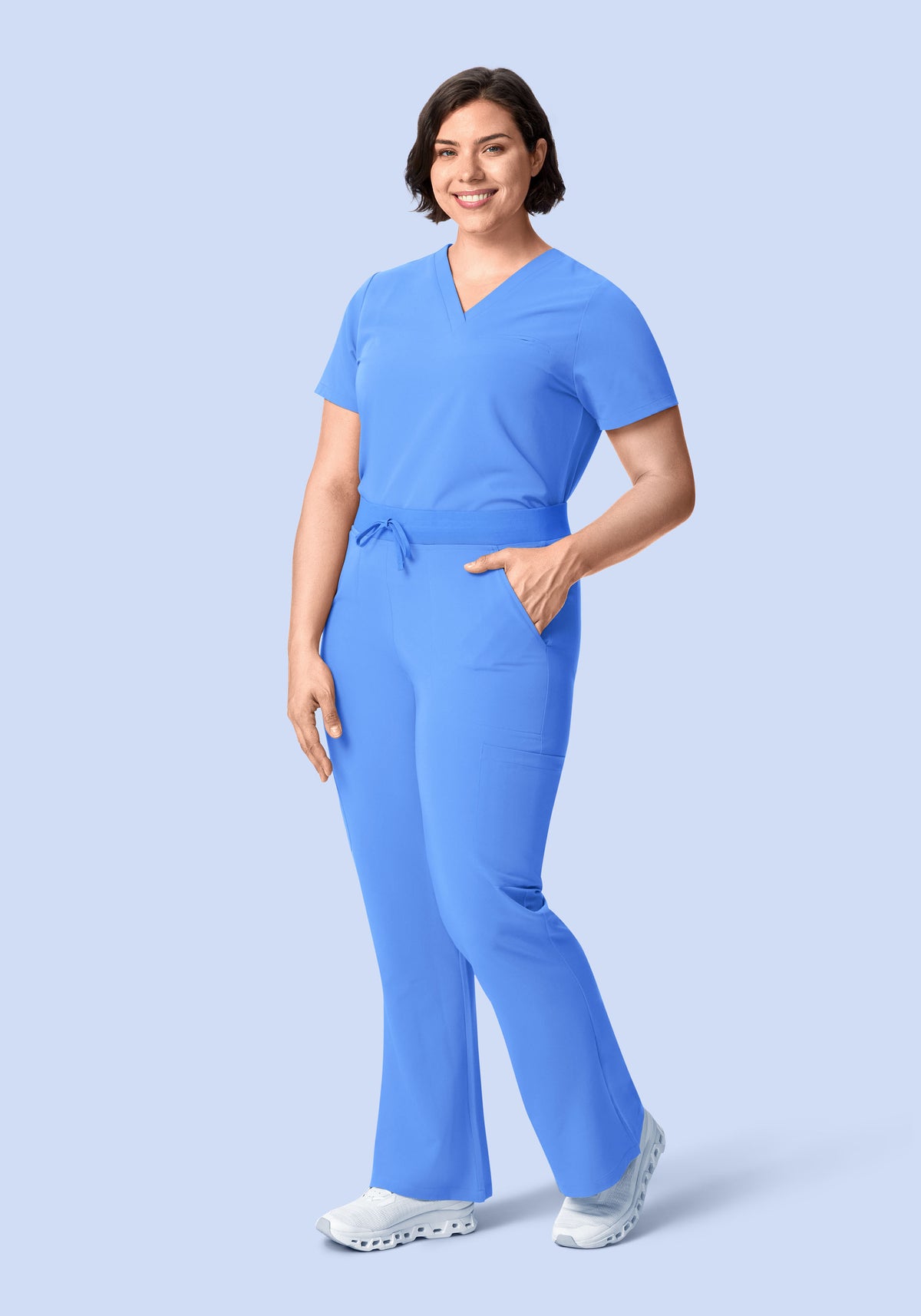 High Waisted Flares Ceil Blue