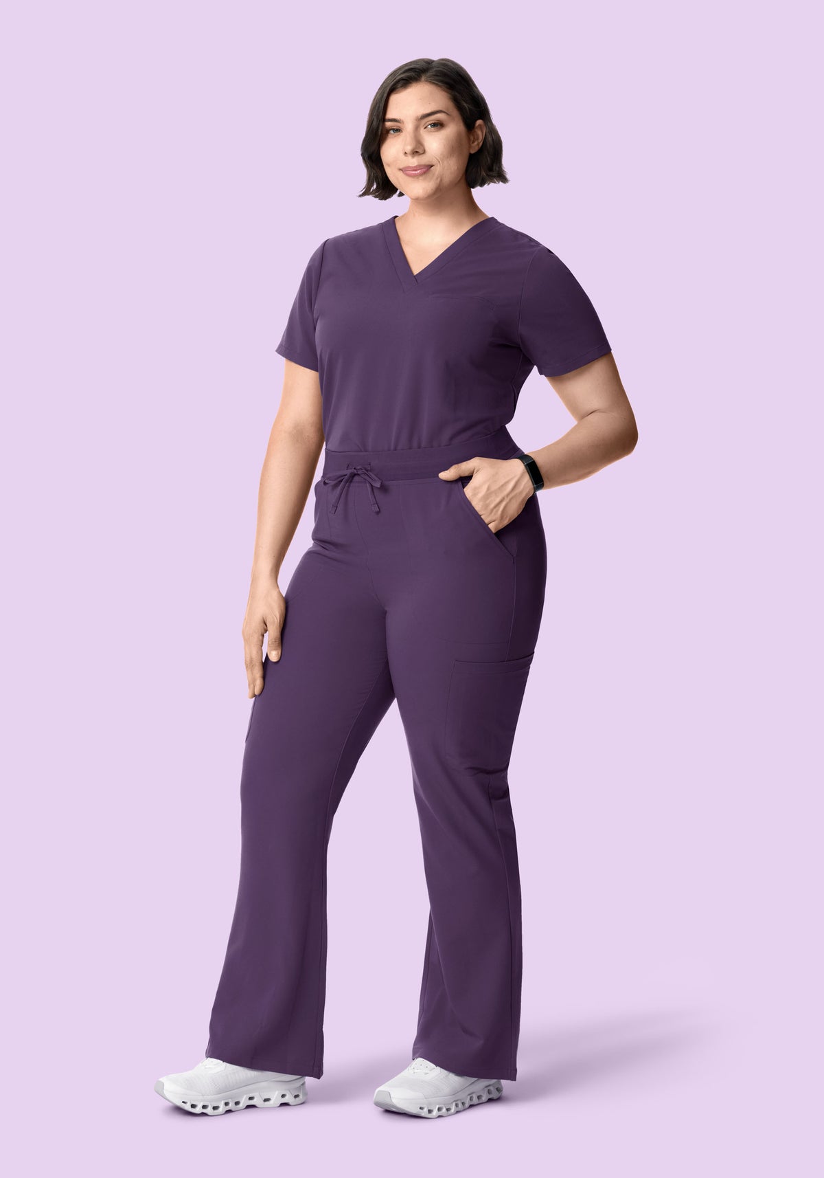 High Waisted Flares Dewberry