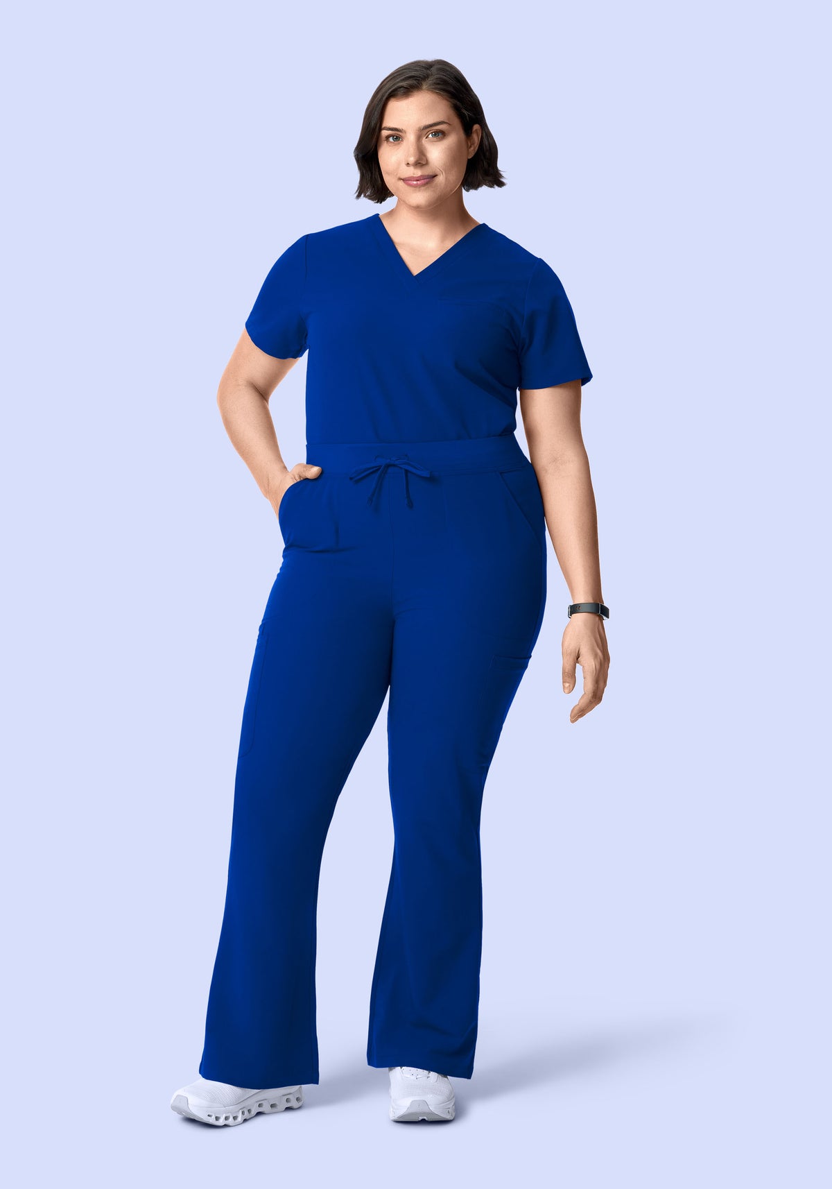 High Waisted Flares Galaxy Blue