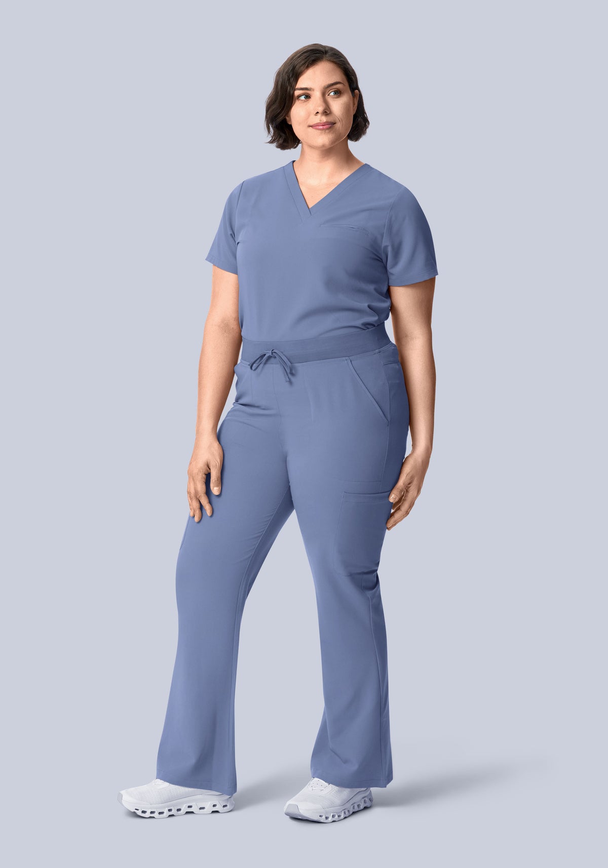 High Waisted Flares Periwinkle