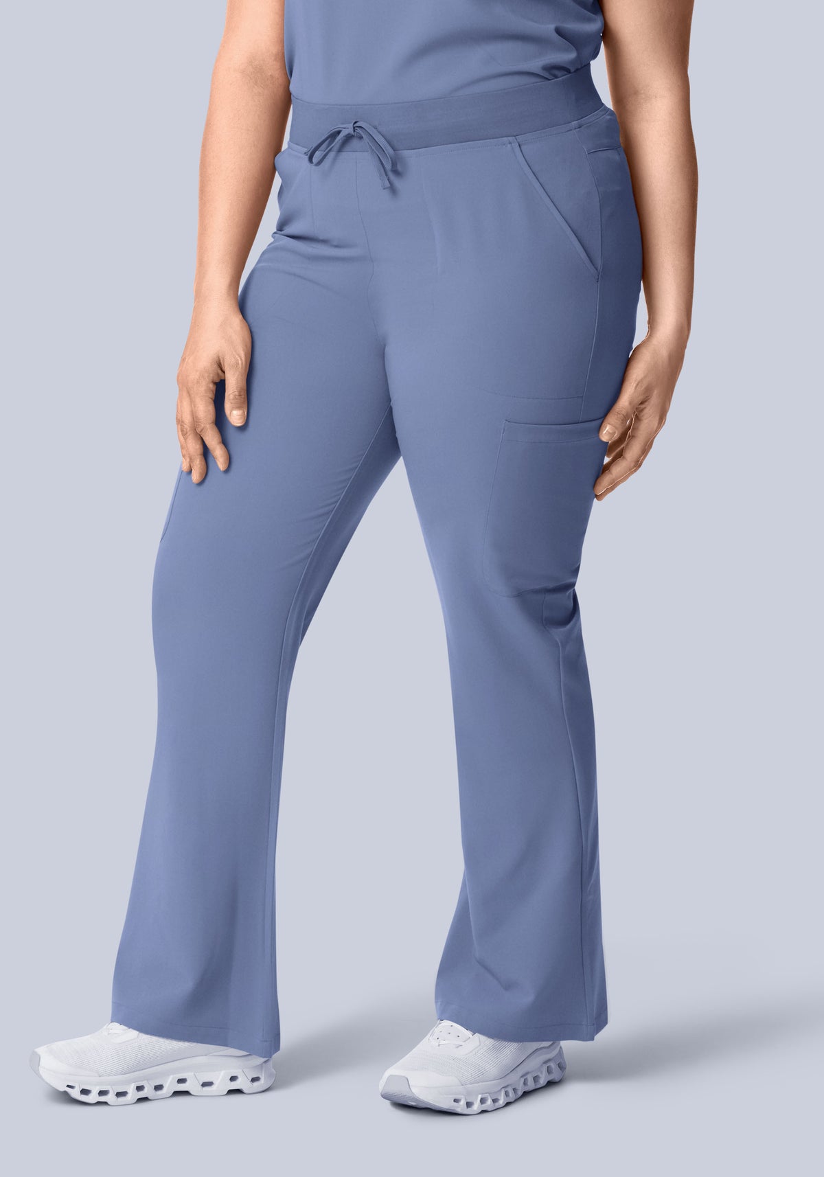 High Waisted Flares Periwinkle