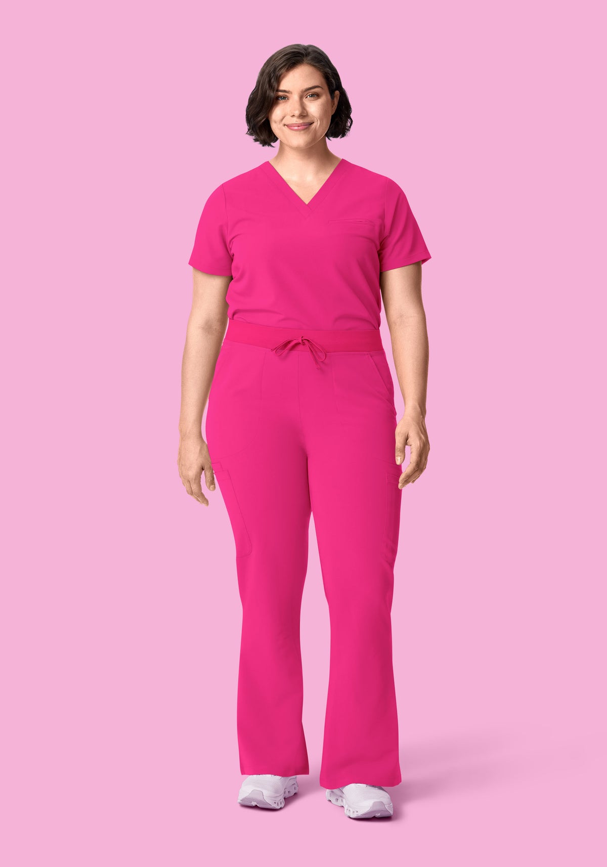 High Waisted Flares Shocking Pink