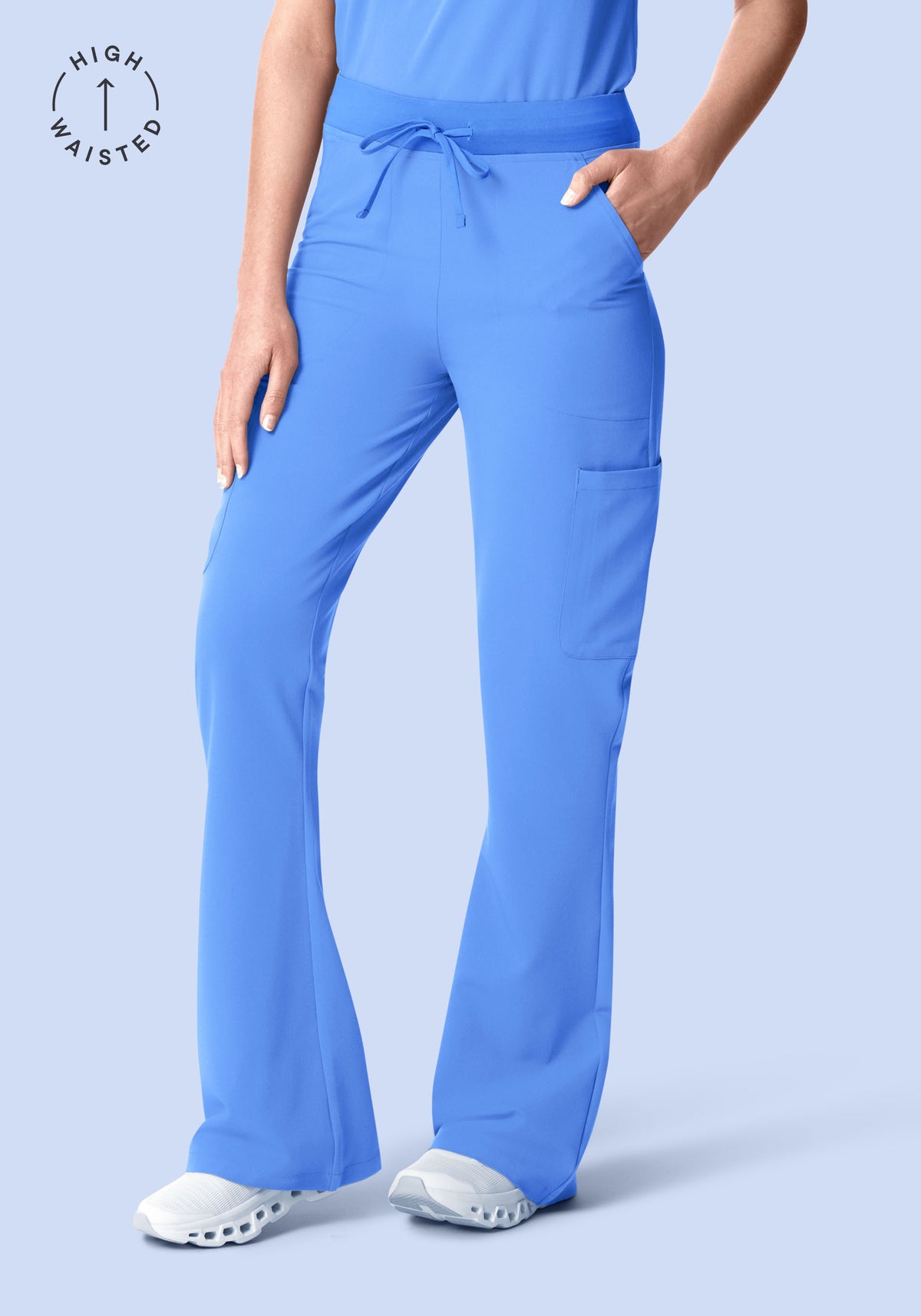 High Waisted Flares Ceil Blue