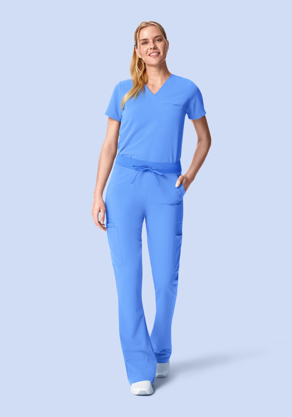 High Waisted Flares Ceil Blue