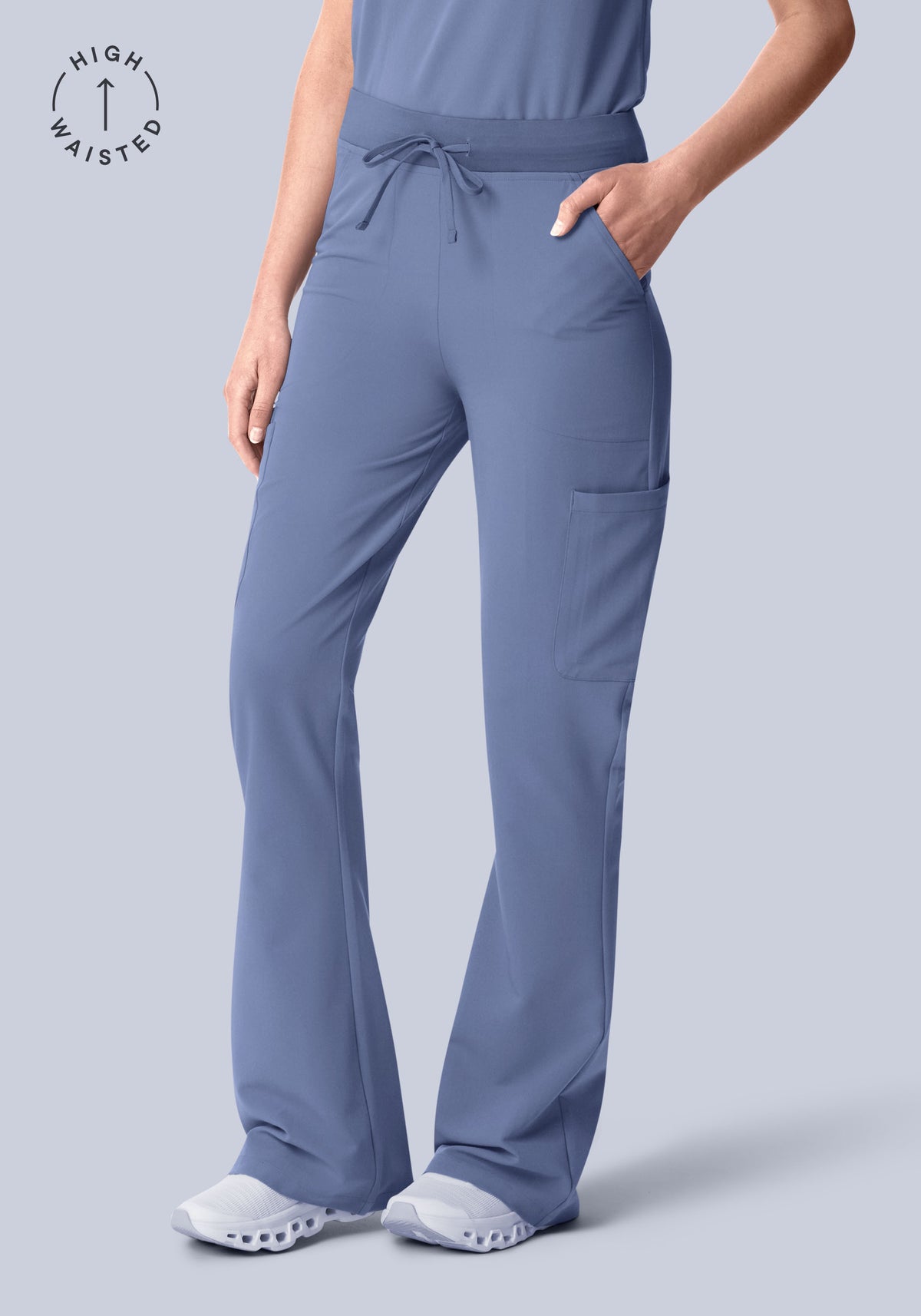 High Waisted Flares Periwinkle