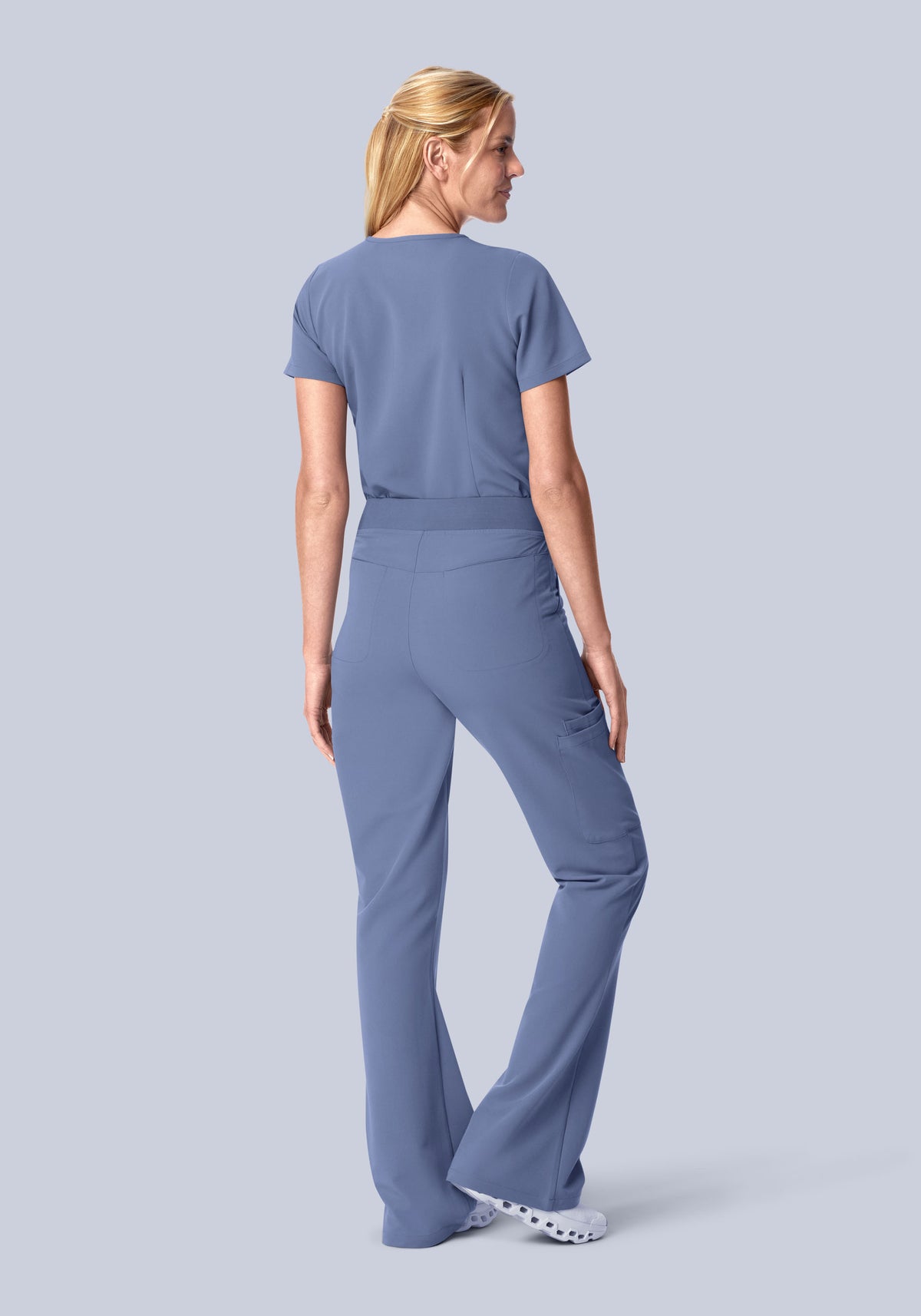 High Waisted Flares Periwinkle