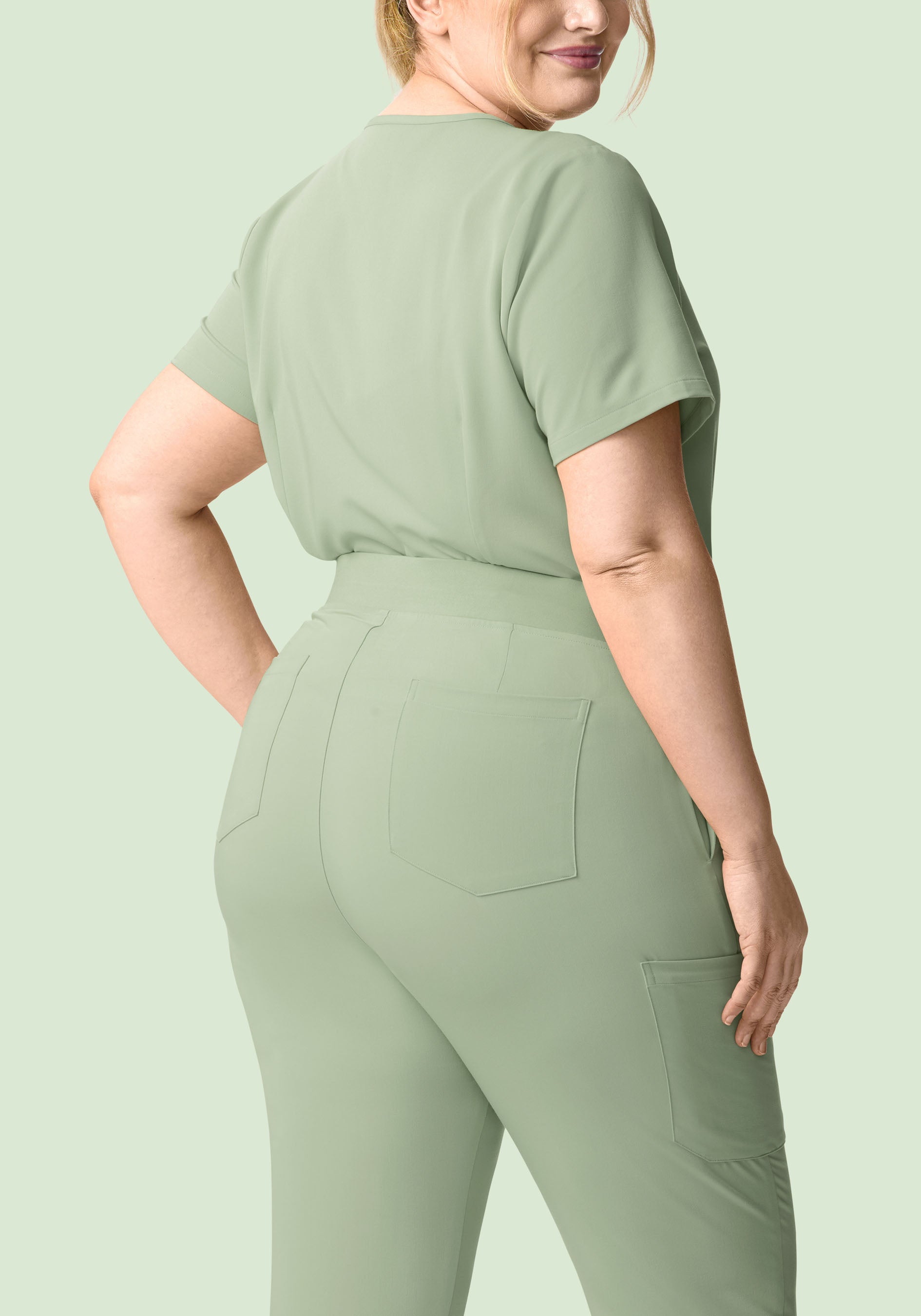 High Waisted Joggers Green Tea