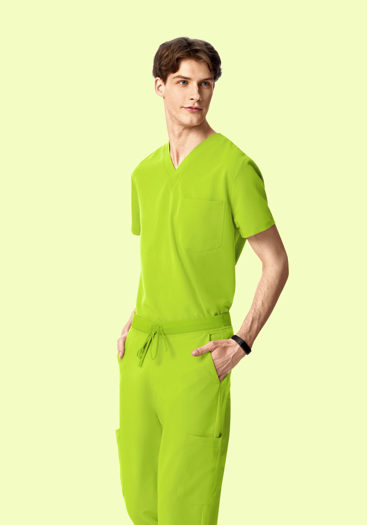 Two Pocket Top Apple Green