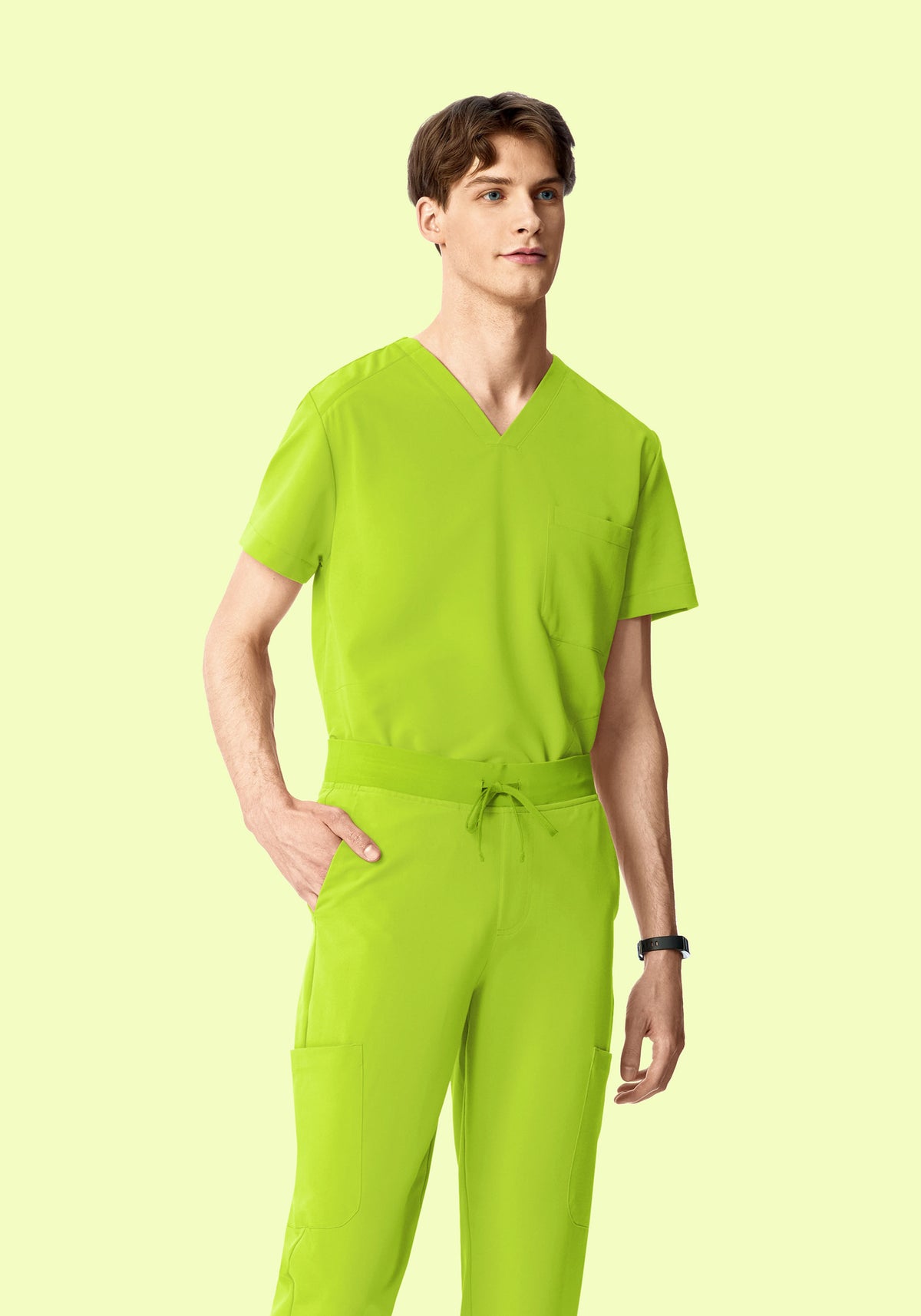 Three Pocket Top Apple Green
