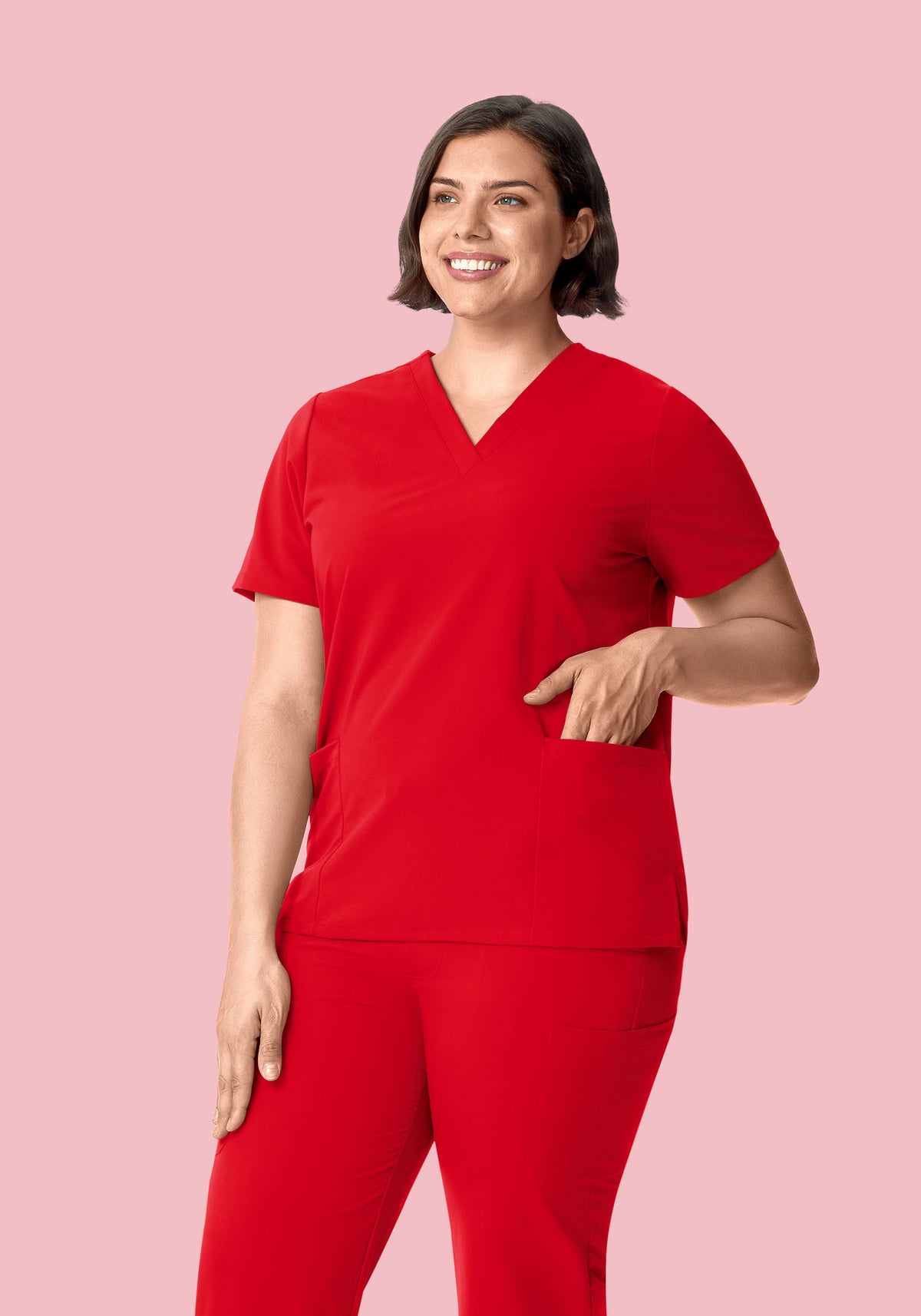 6 Pocket Top Candy Red