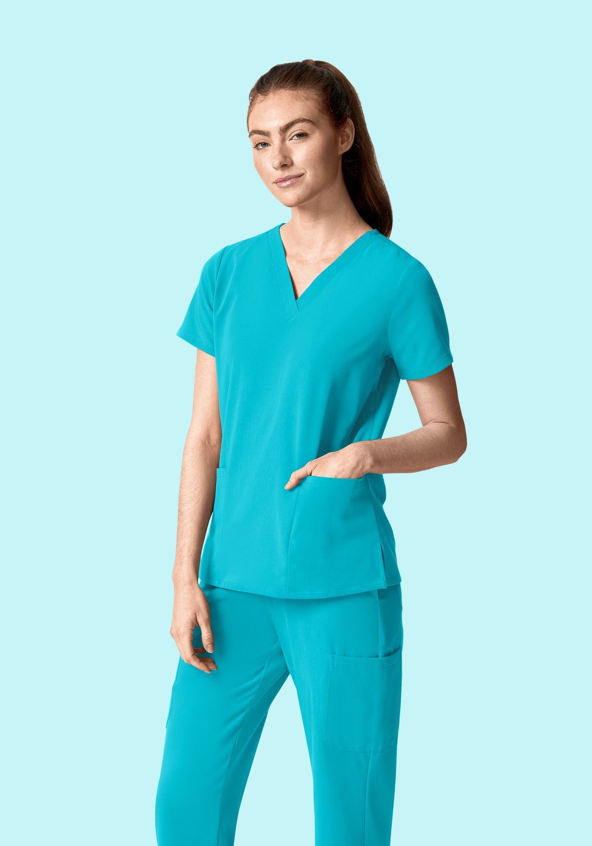 6 Pocket Top Teal