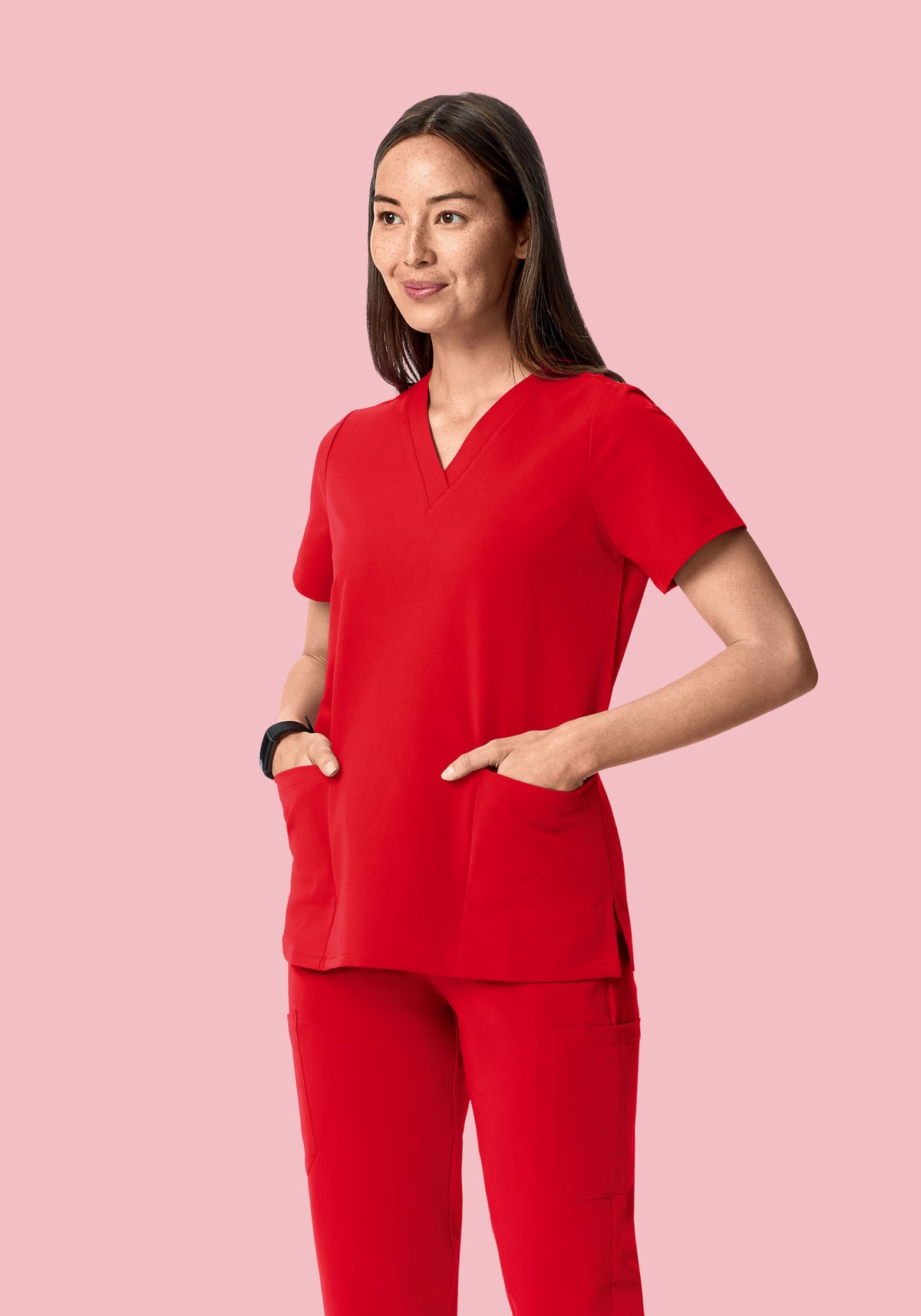 6 Pocket Top Candy Red