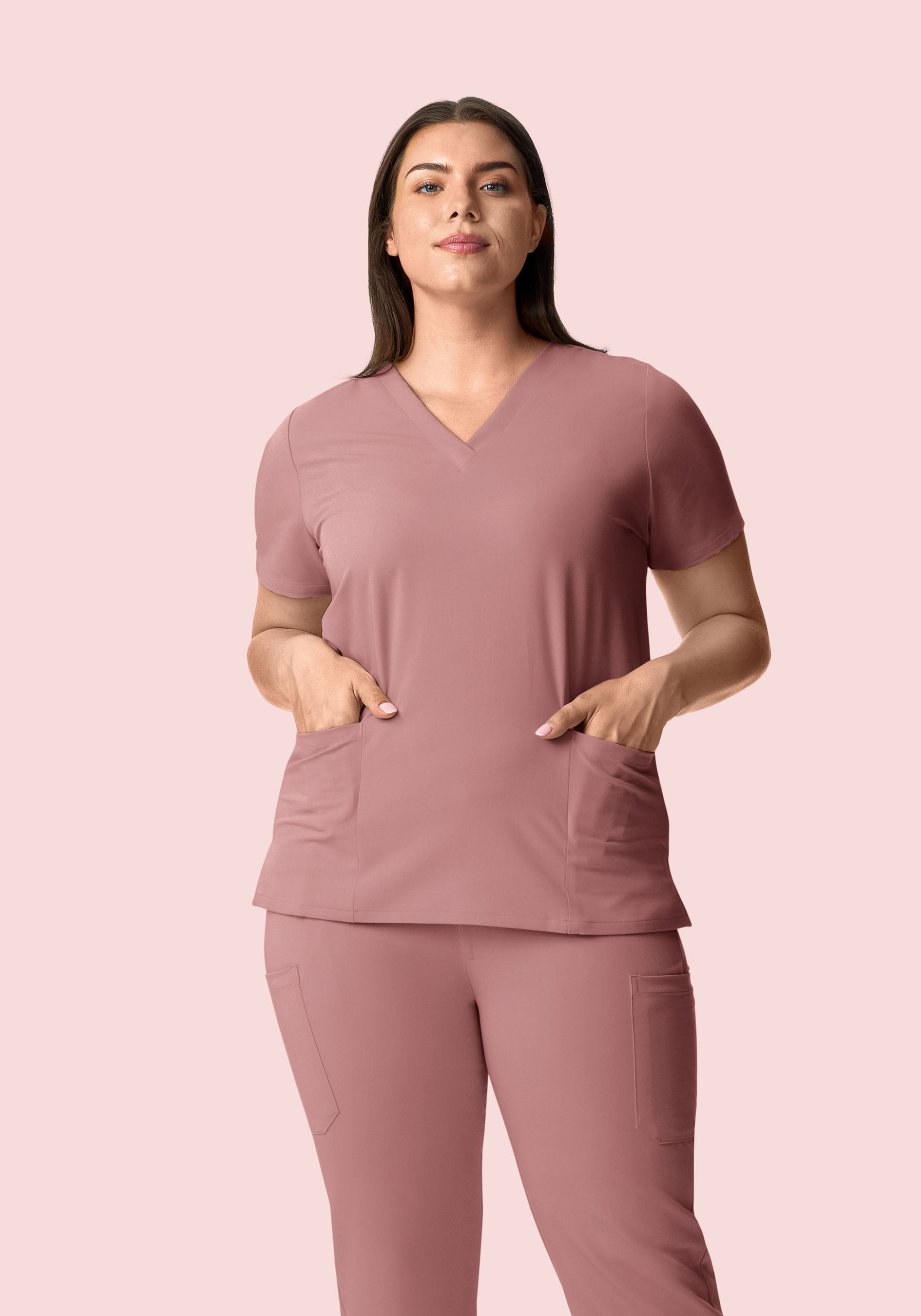 Women's V-Neck 6-Pocket Scrub Top - Sienna | Mandala Scrubs