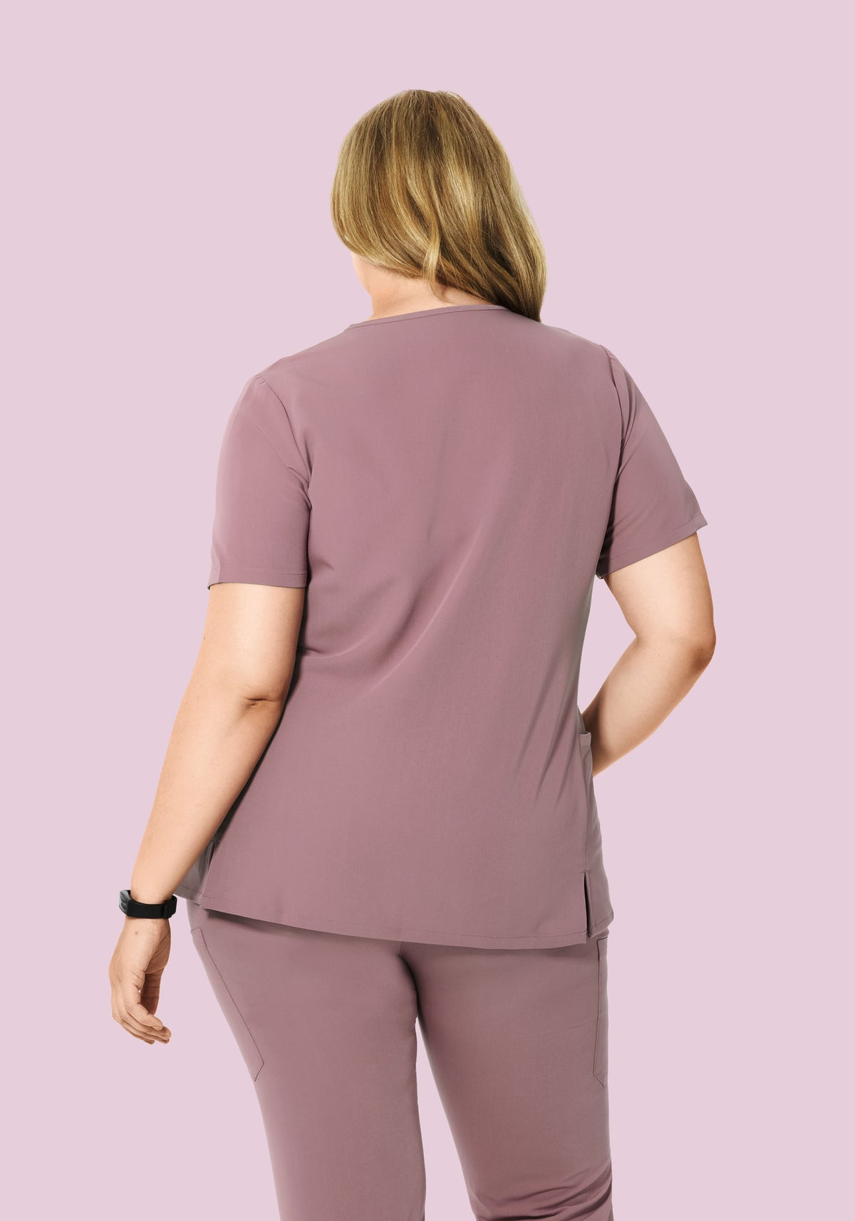 Curved V-Neck Top Dusk