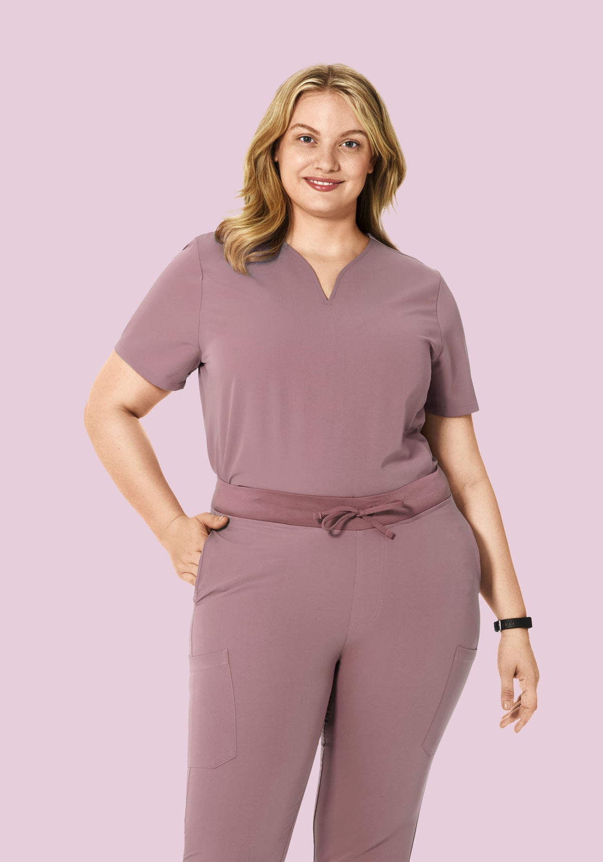 Curved V-Neck Top Dusk