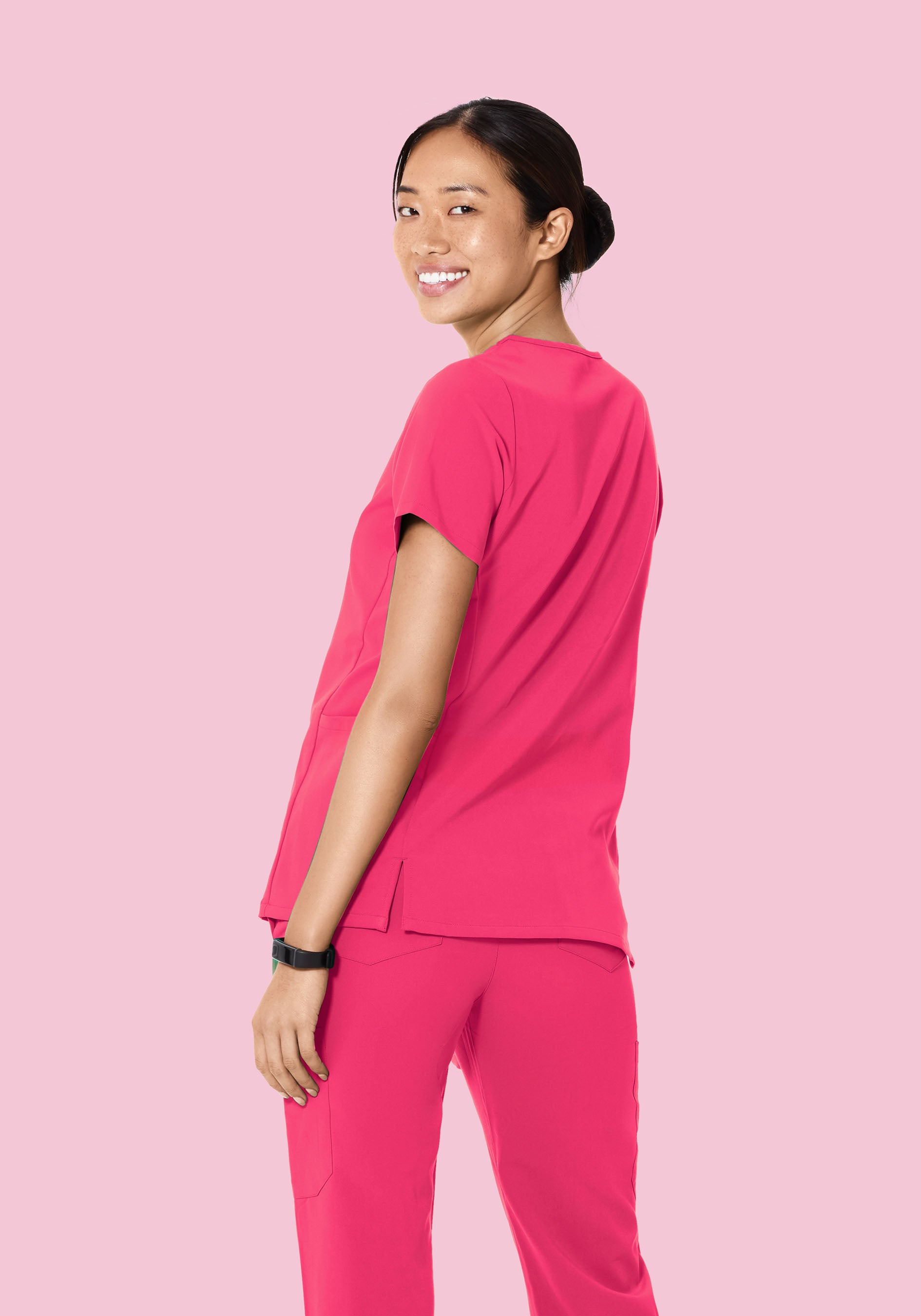 Curved V-Neck Top Azalea