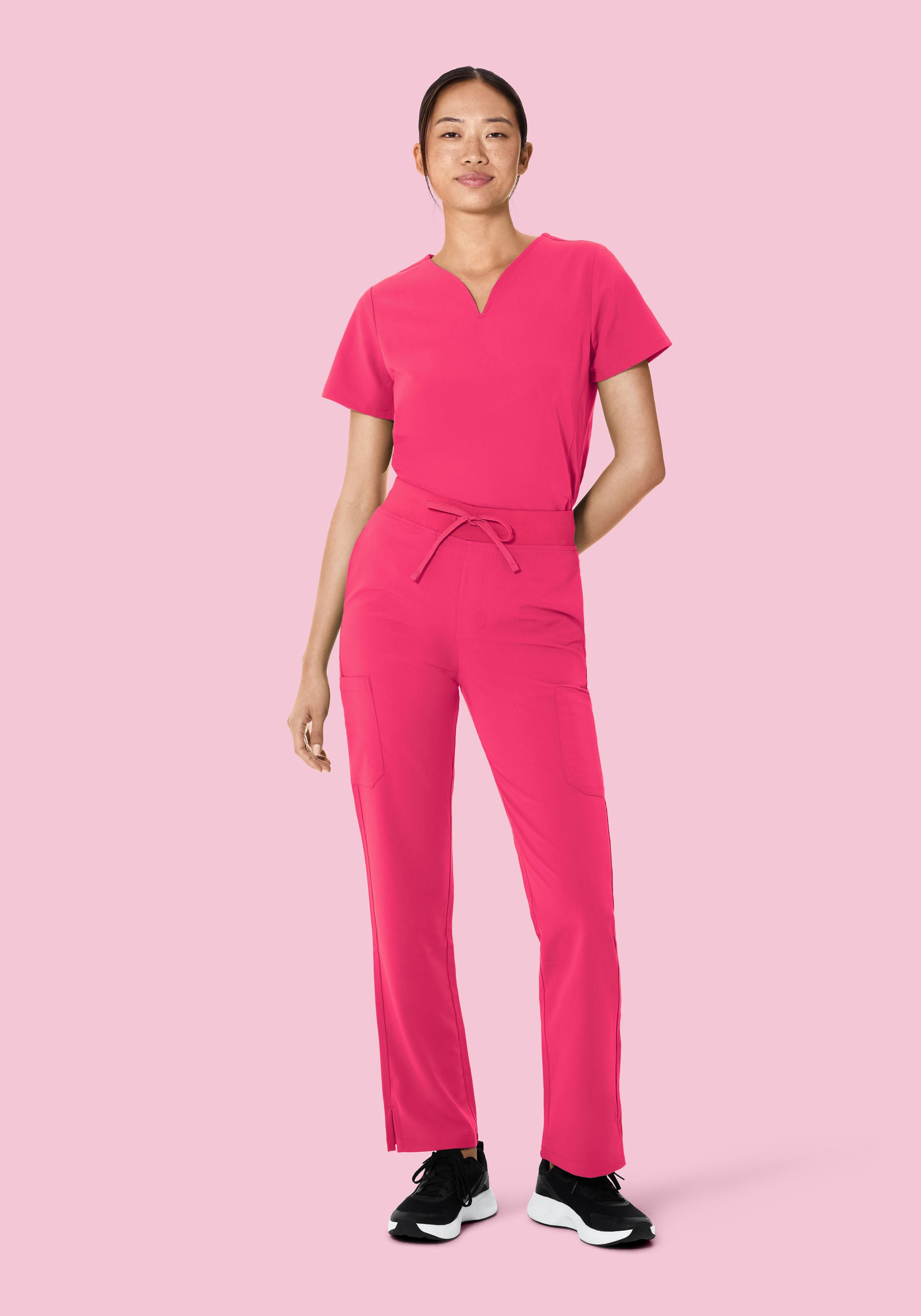 Curved V-Neck Top Azalea