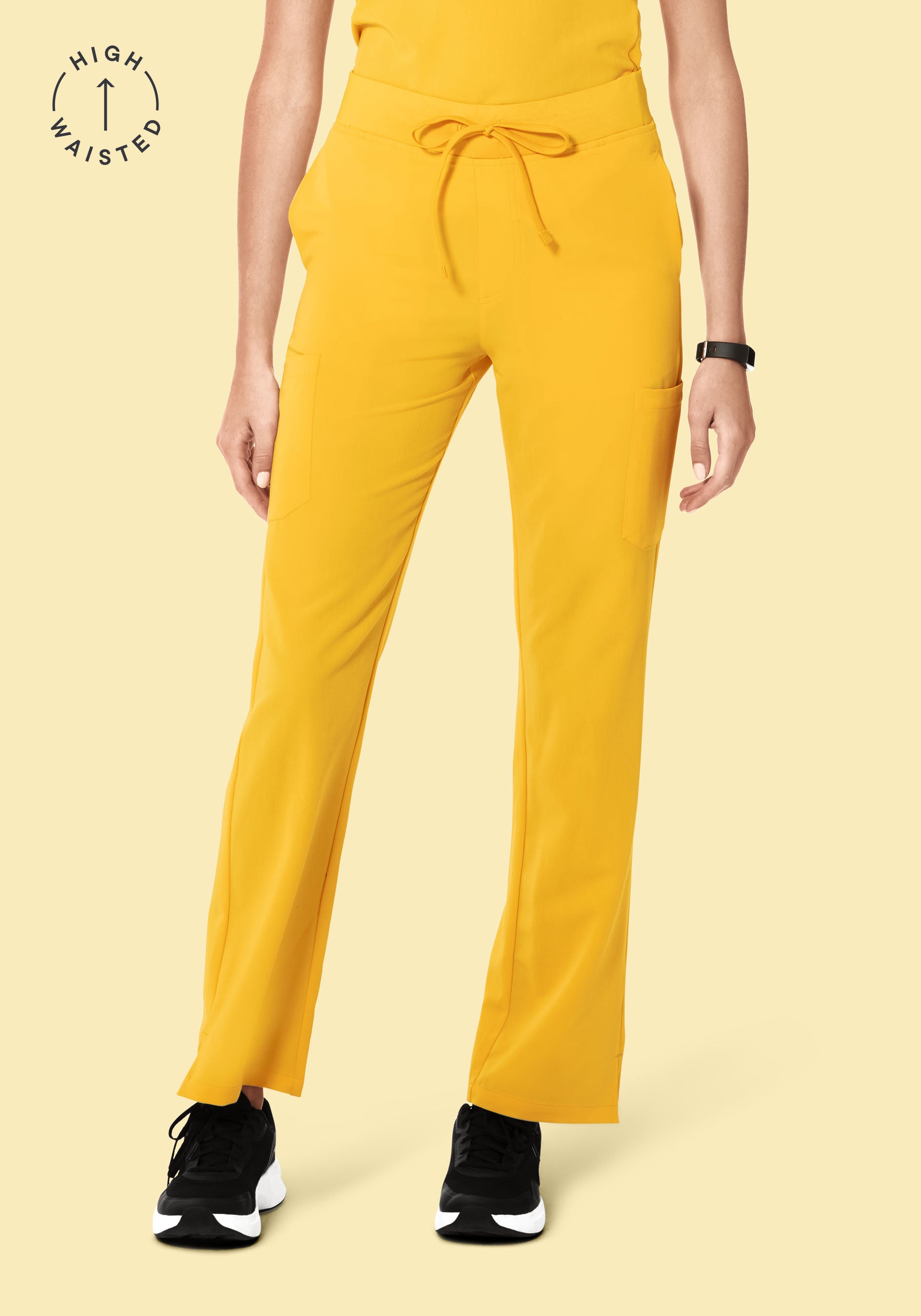 High Waisted Cargos Daffodil