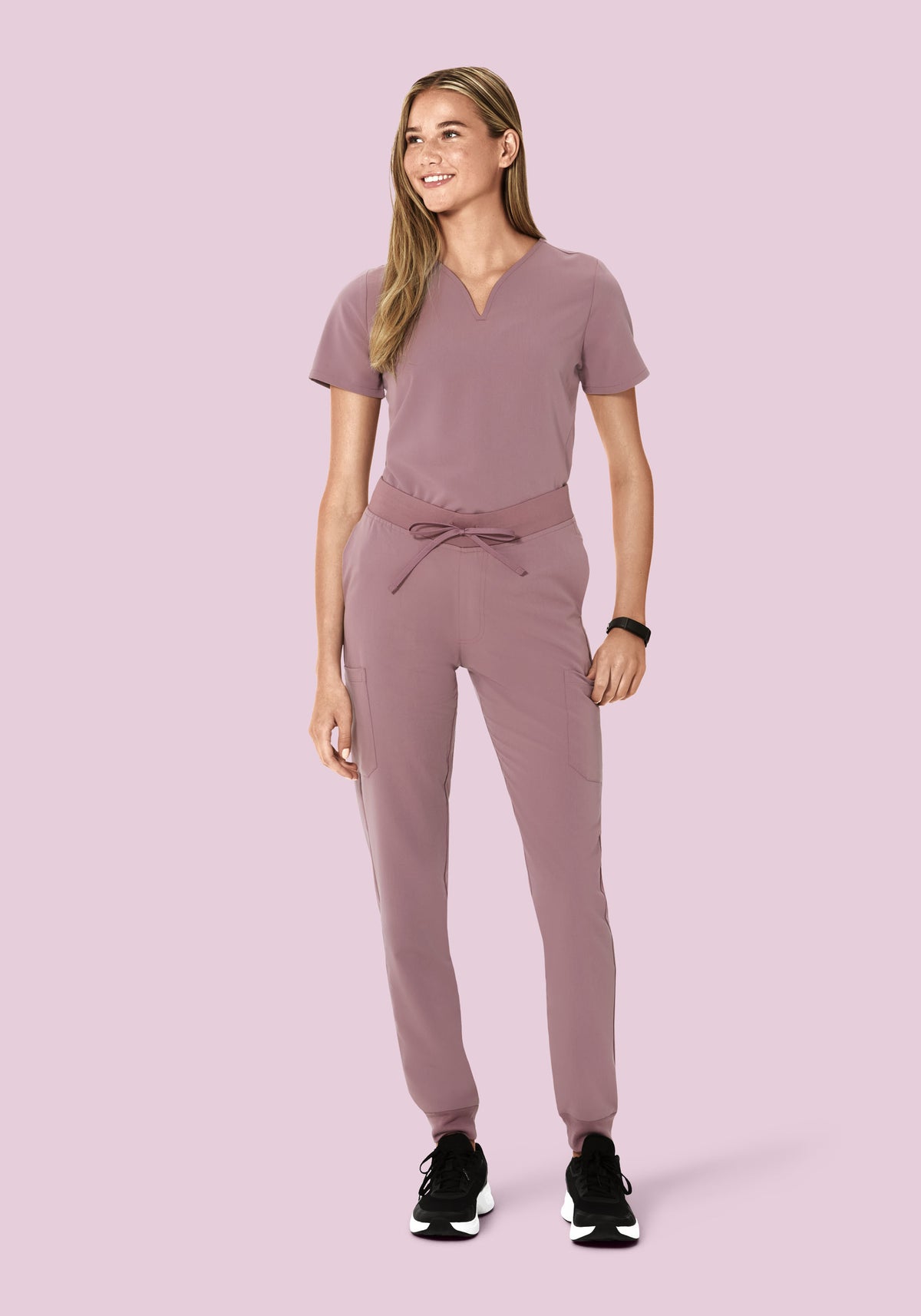 Curved V-Neck Top Dusk