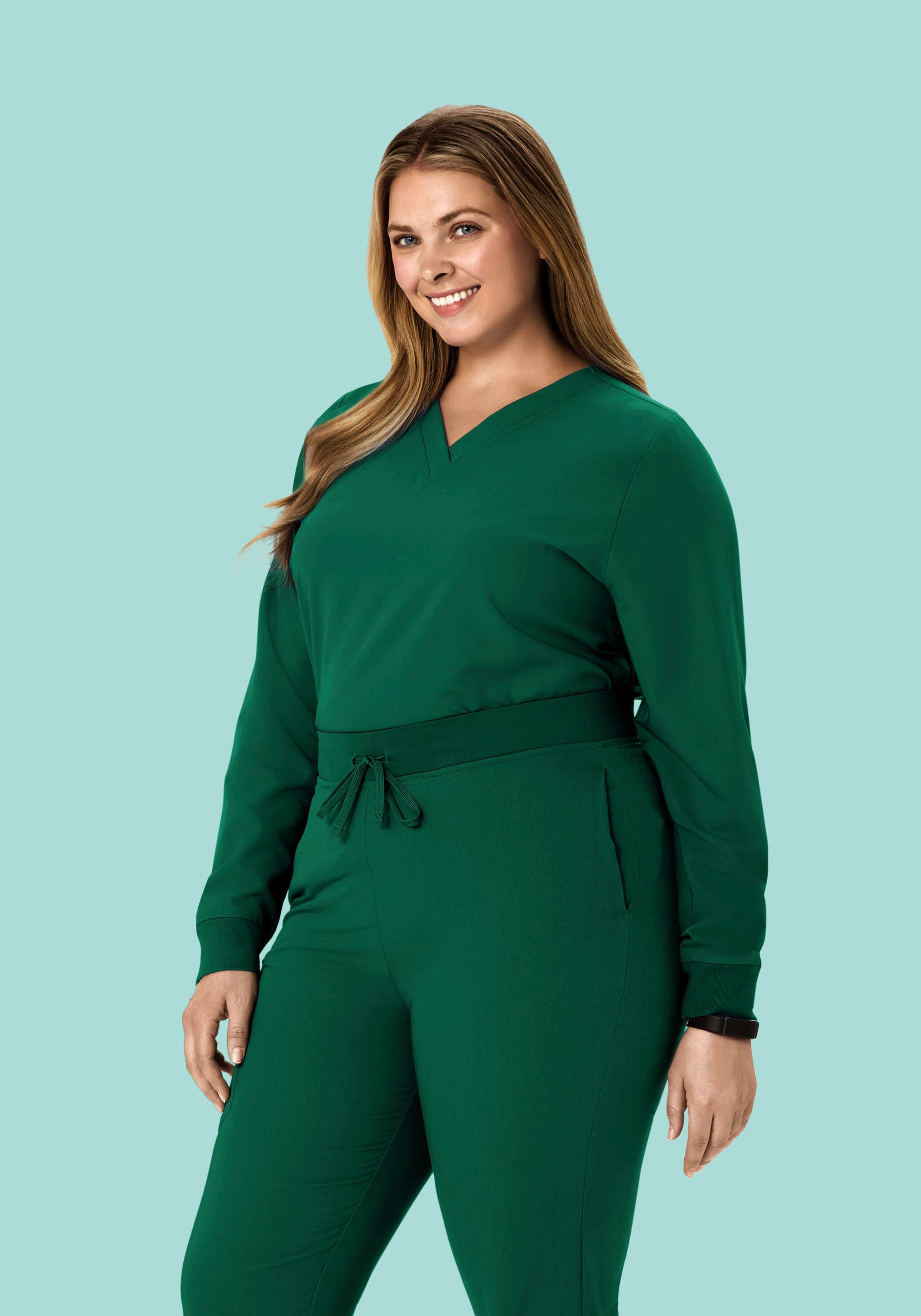 Long Sleeve 6 Pocket Top Hunter Green