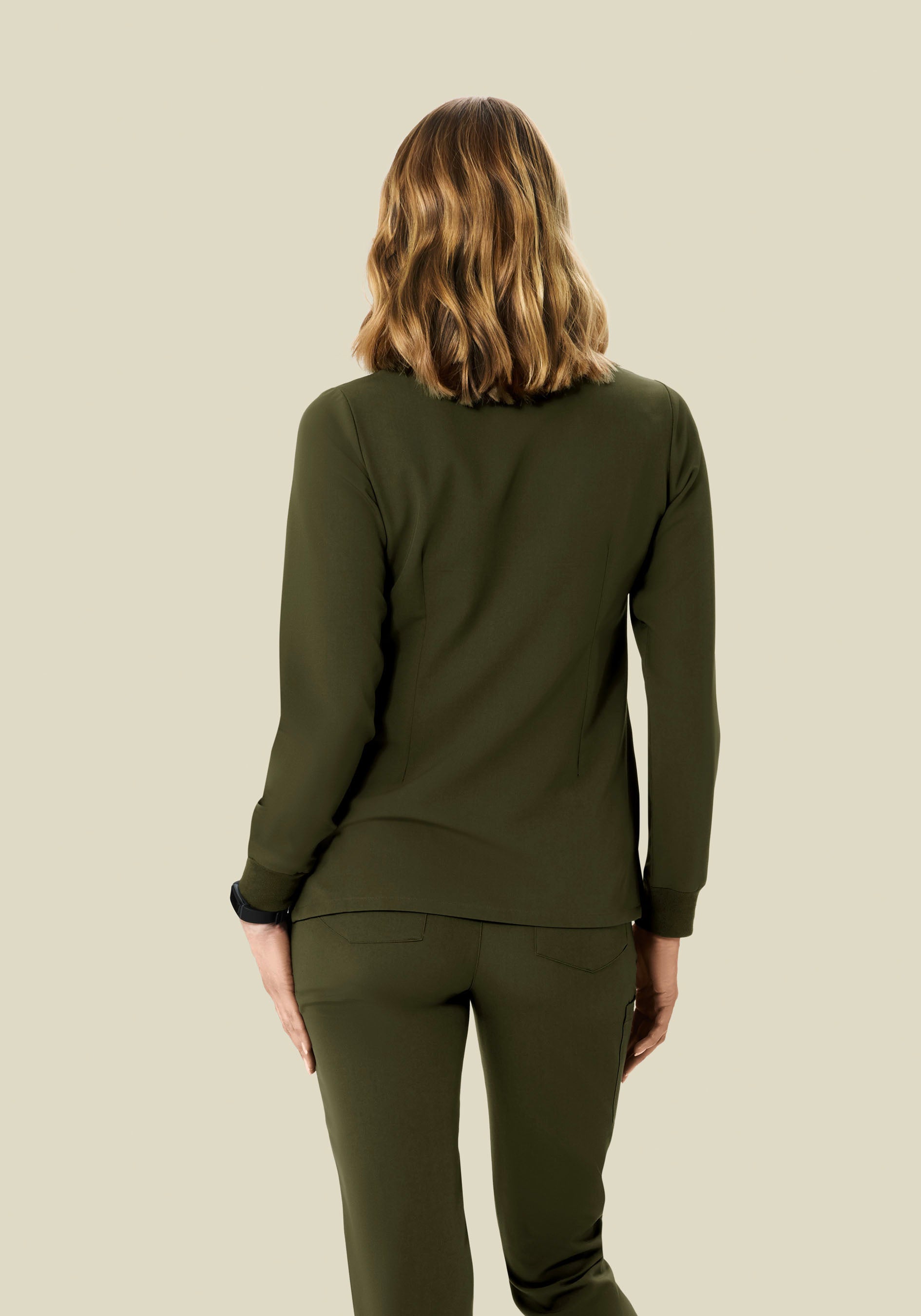 Long Sleeve 6 Pocket Top Olive
