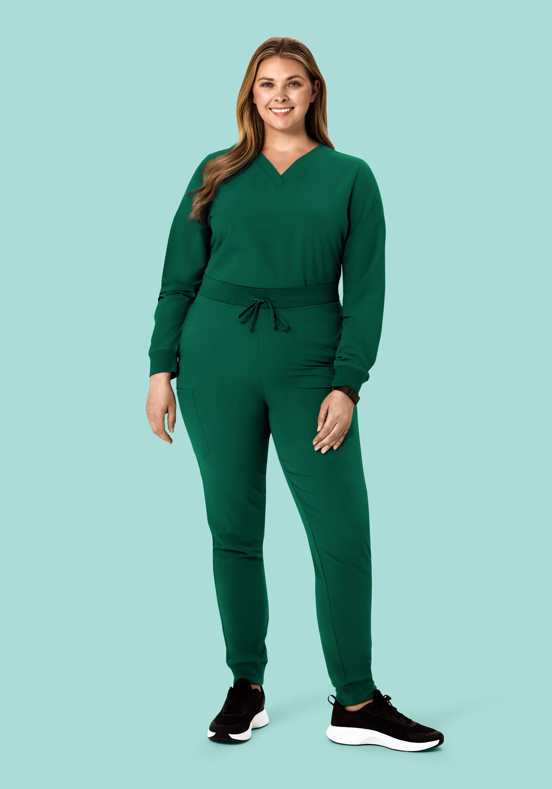 Long Sleeve 6 Pocket Top Hunter Green