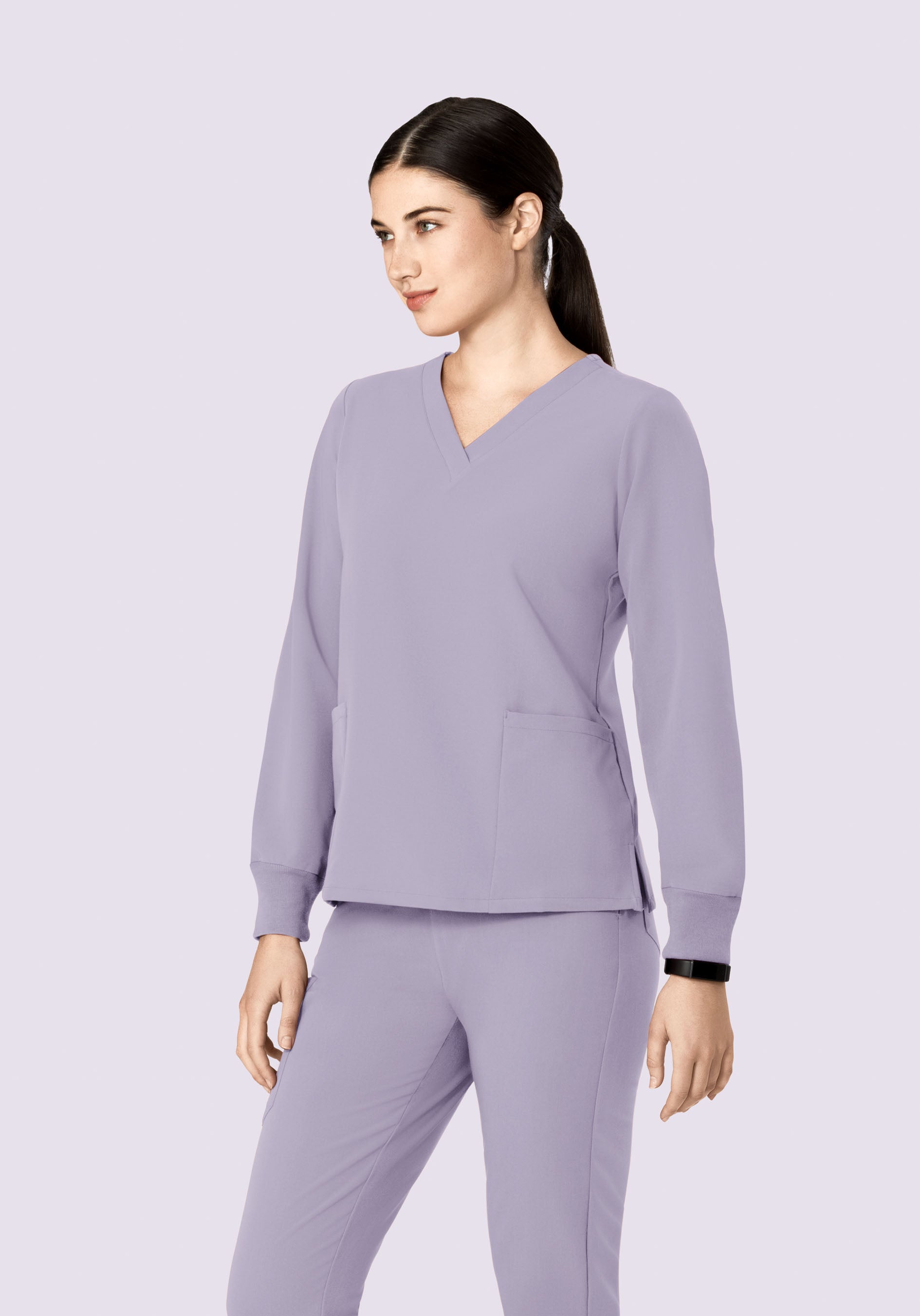 Long Sleeve 6 Pocket Top Ube