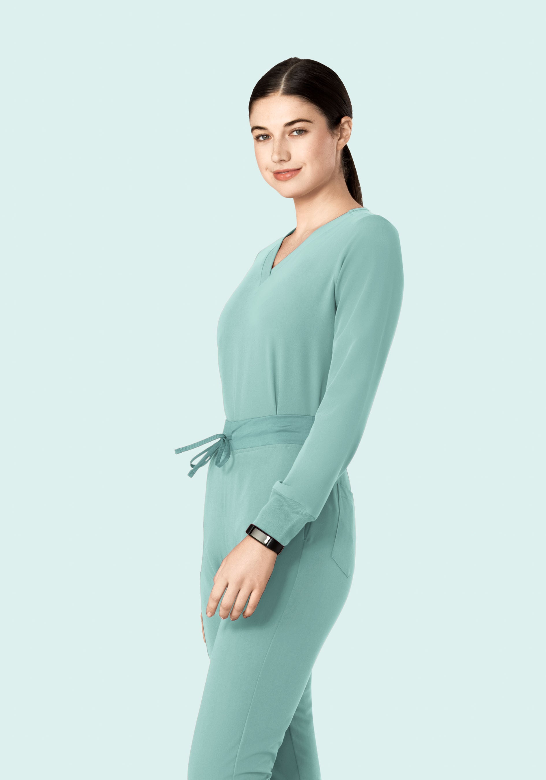 Long Sleeve 6 Pocket Top Tourmaline