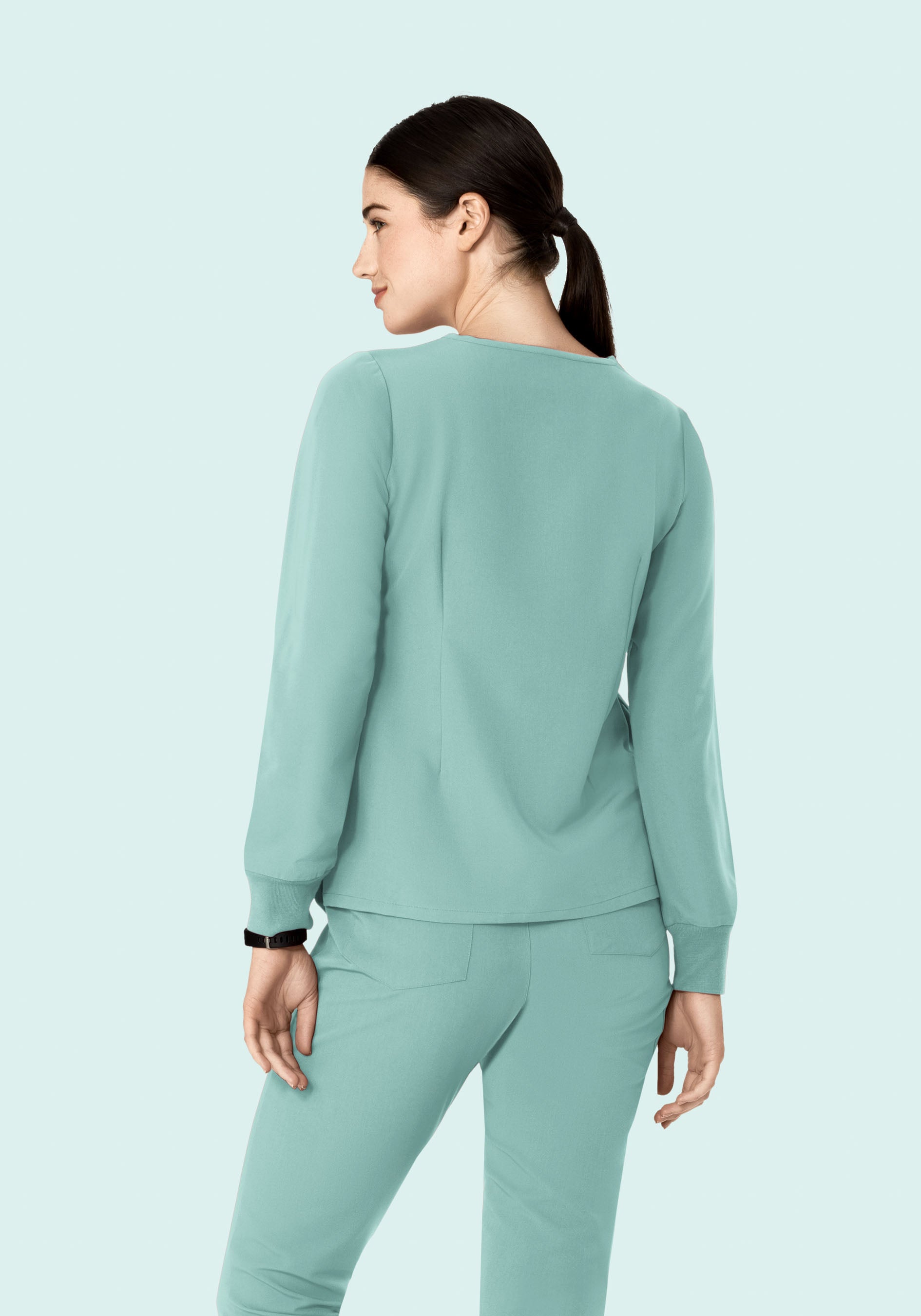 Long Sleeve 6 Pocket Top Tourmaline