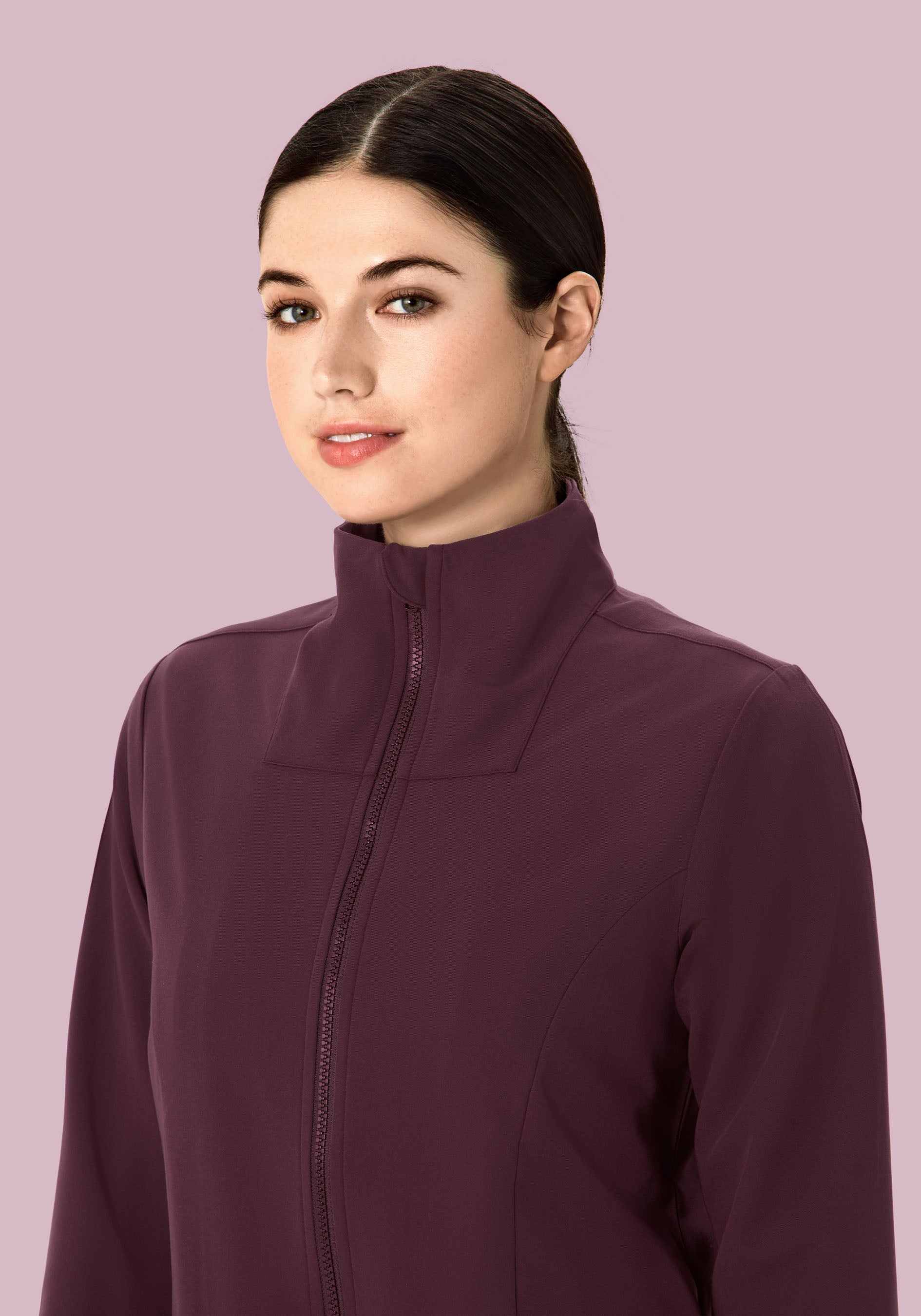Women's Modern Scrub Jacket Merlot