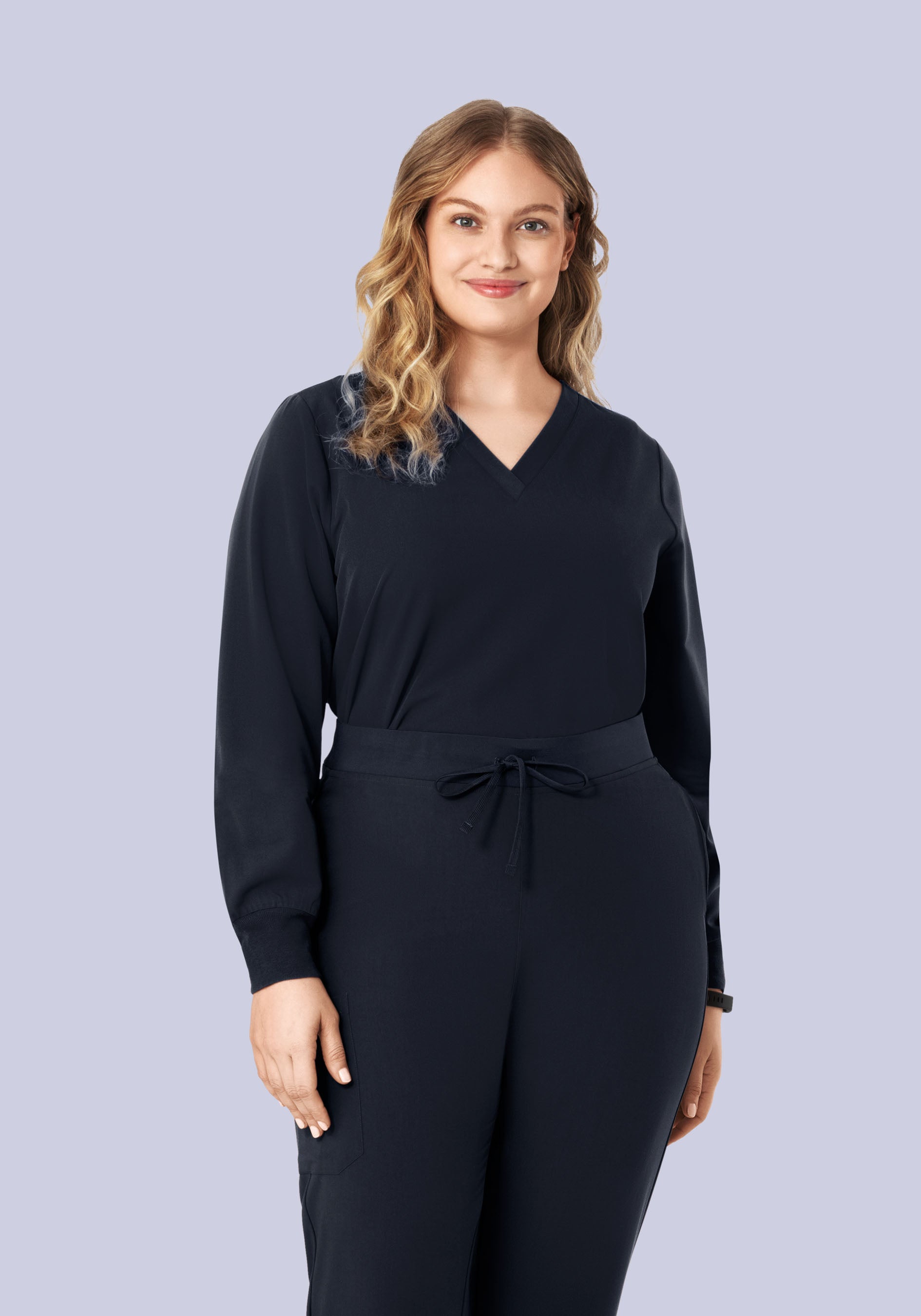Long Sleeve 6 Pocket Top Midnight Navy