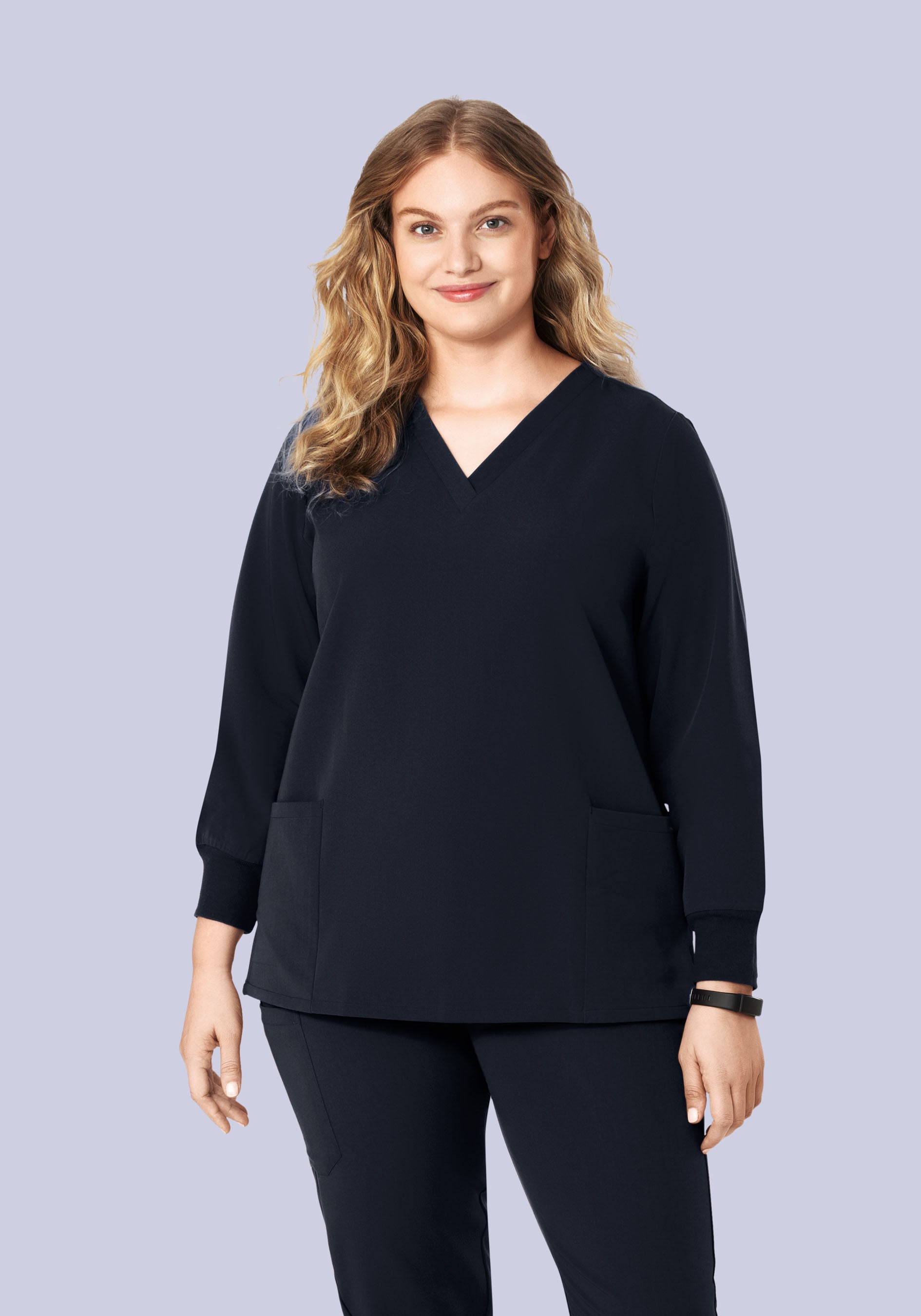 Long Sleeve 6 Pocket Top Midnight Navy