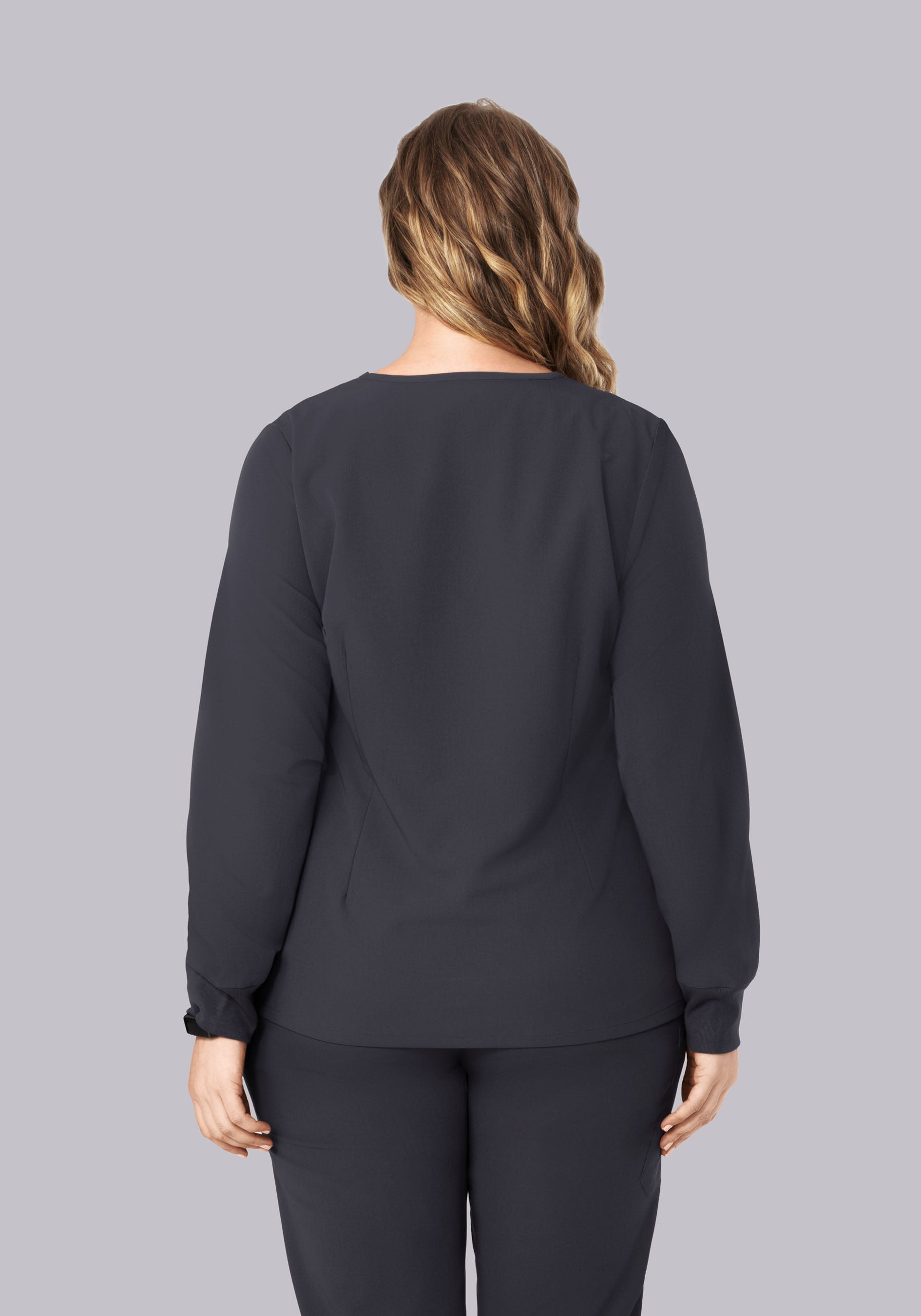 Long Sleeve 6 Pocket Top Pewter