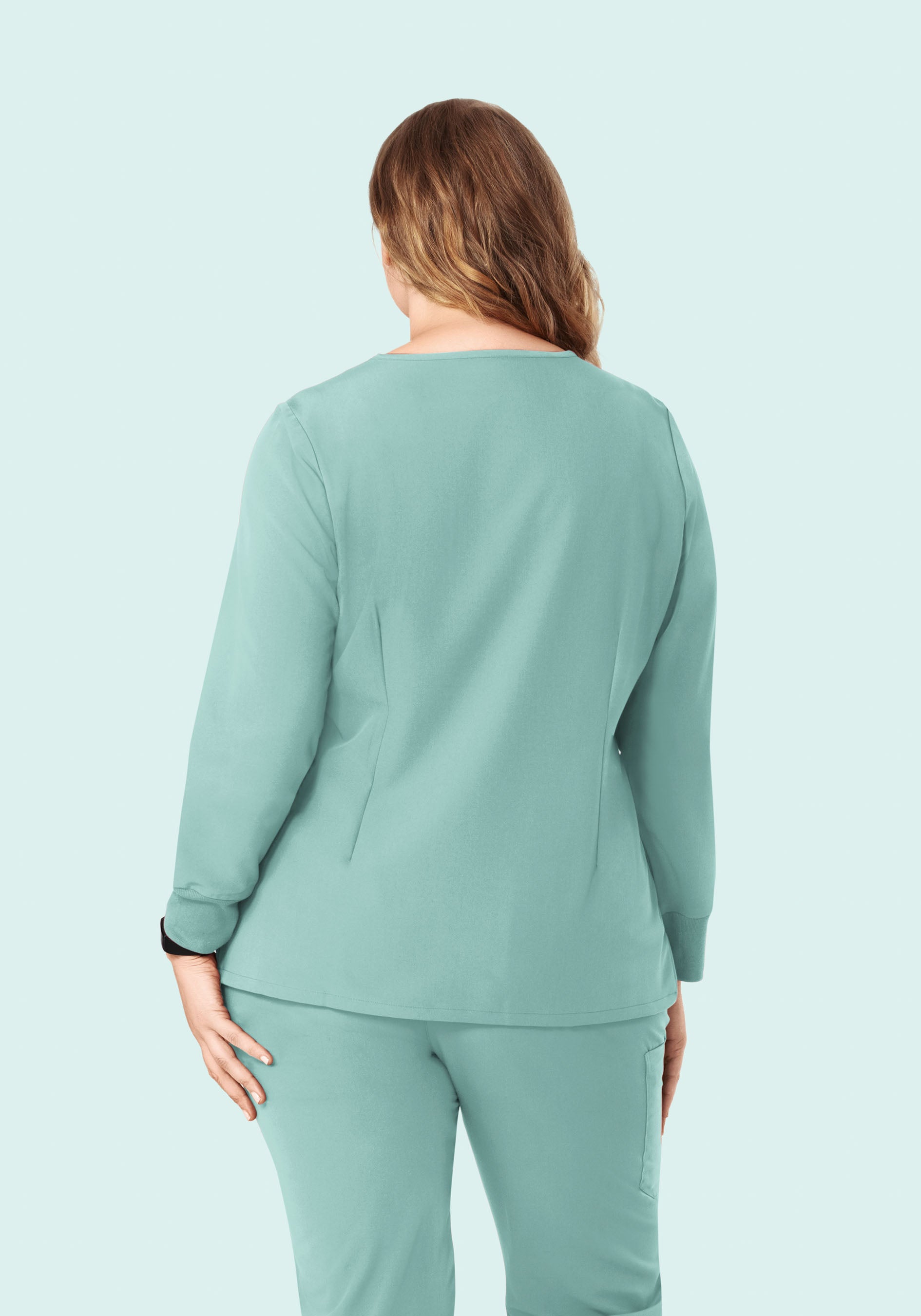 Long Sleeve 6 Pocket Top Tourmaline