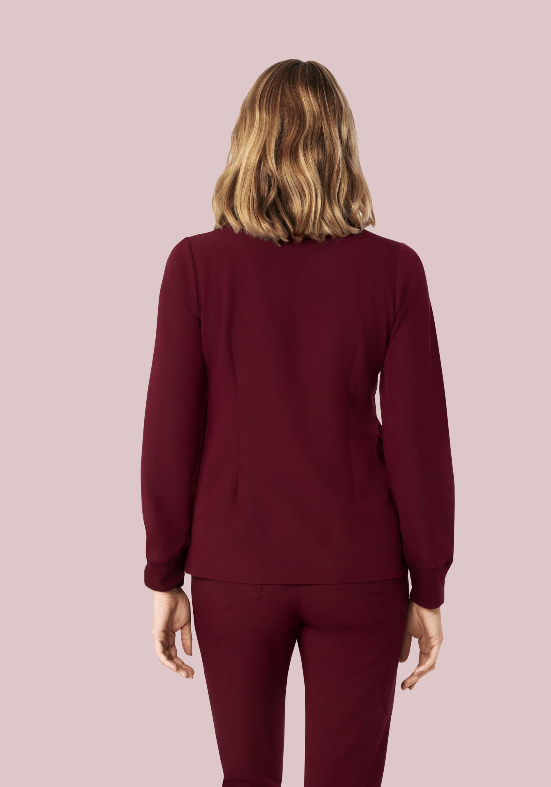 Long Sleeve 6 Pocket Top Wine