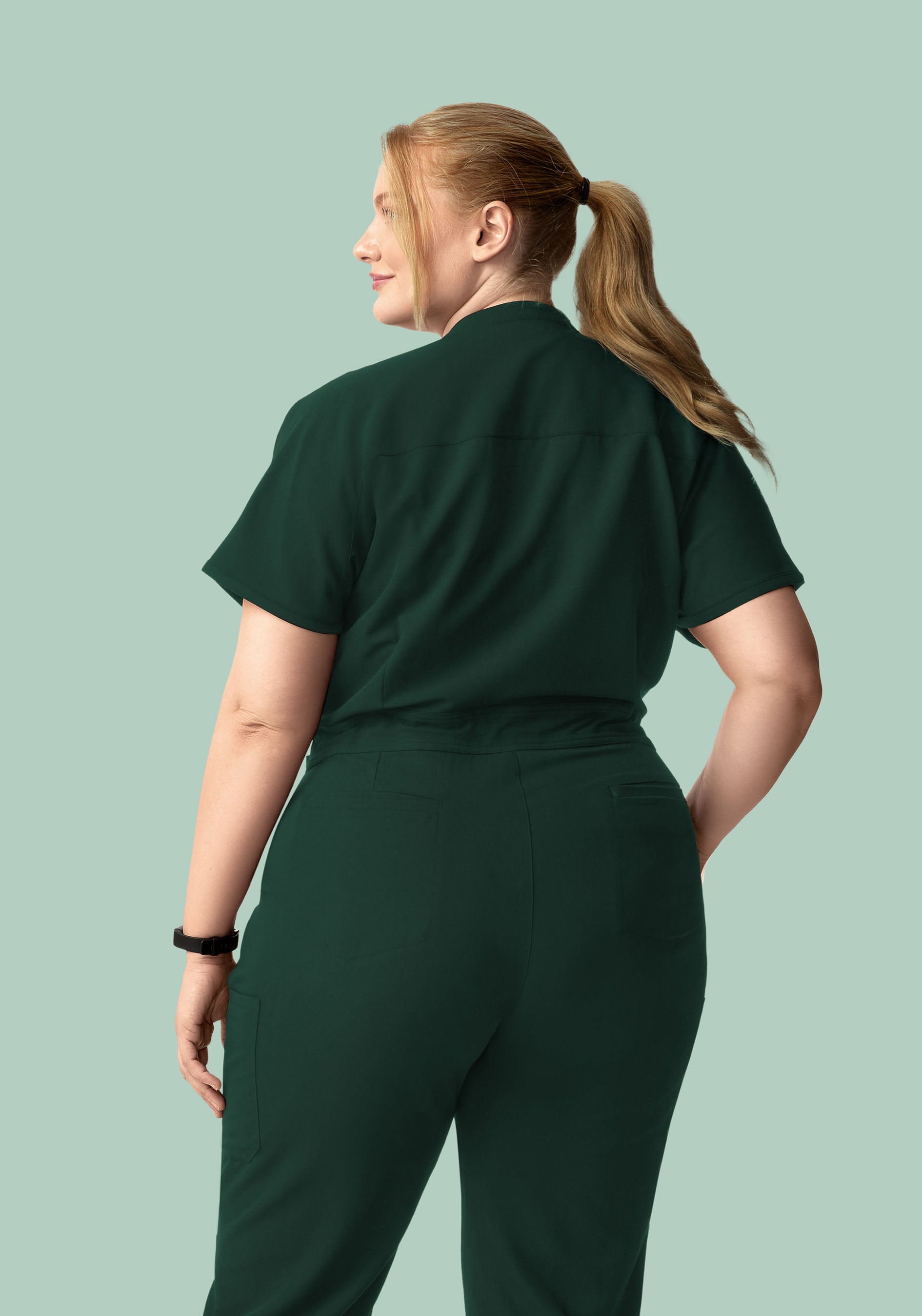 Mandarin Dolman Cargo Jumpsuit Midnight Green