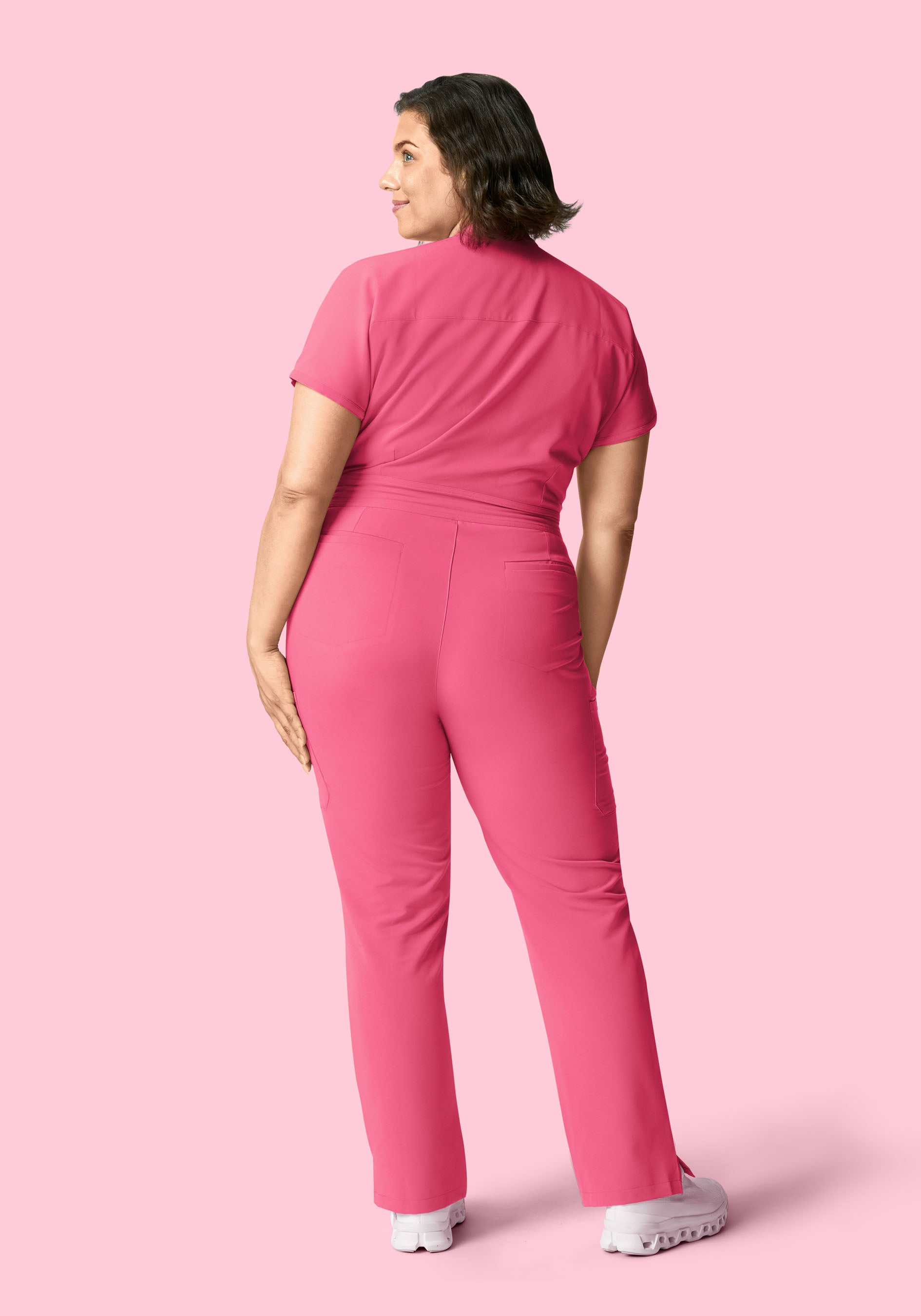 Mandarin Dolman Cargo Jumpsuit Bubblegum